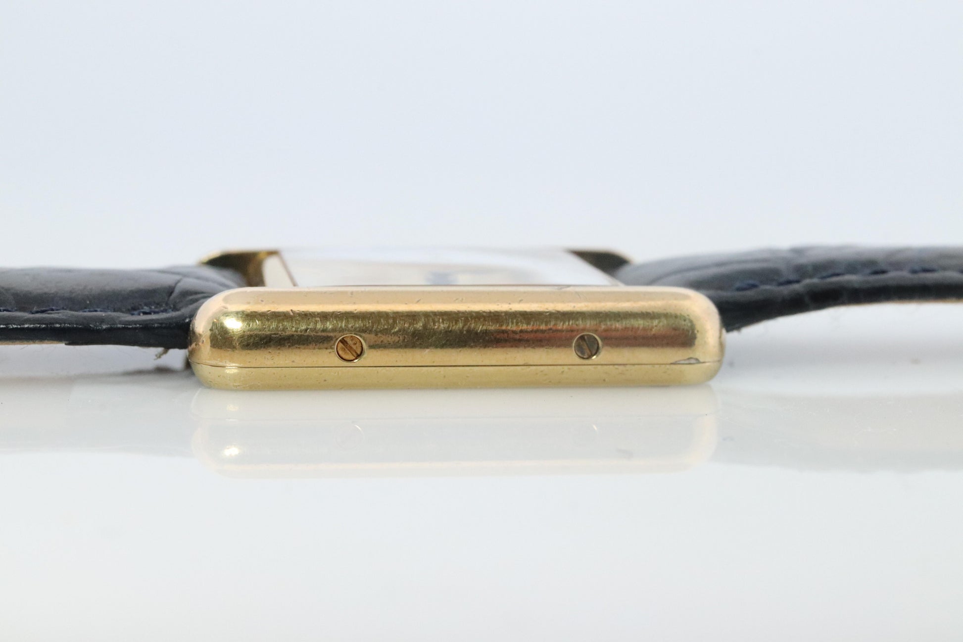 Vintage Must de Cartier Tank Pillar 5057001 Dial Watch Vermeil ARGENT Small Tank