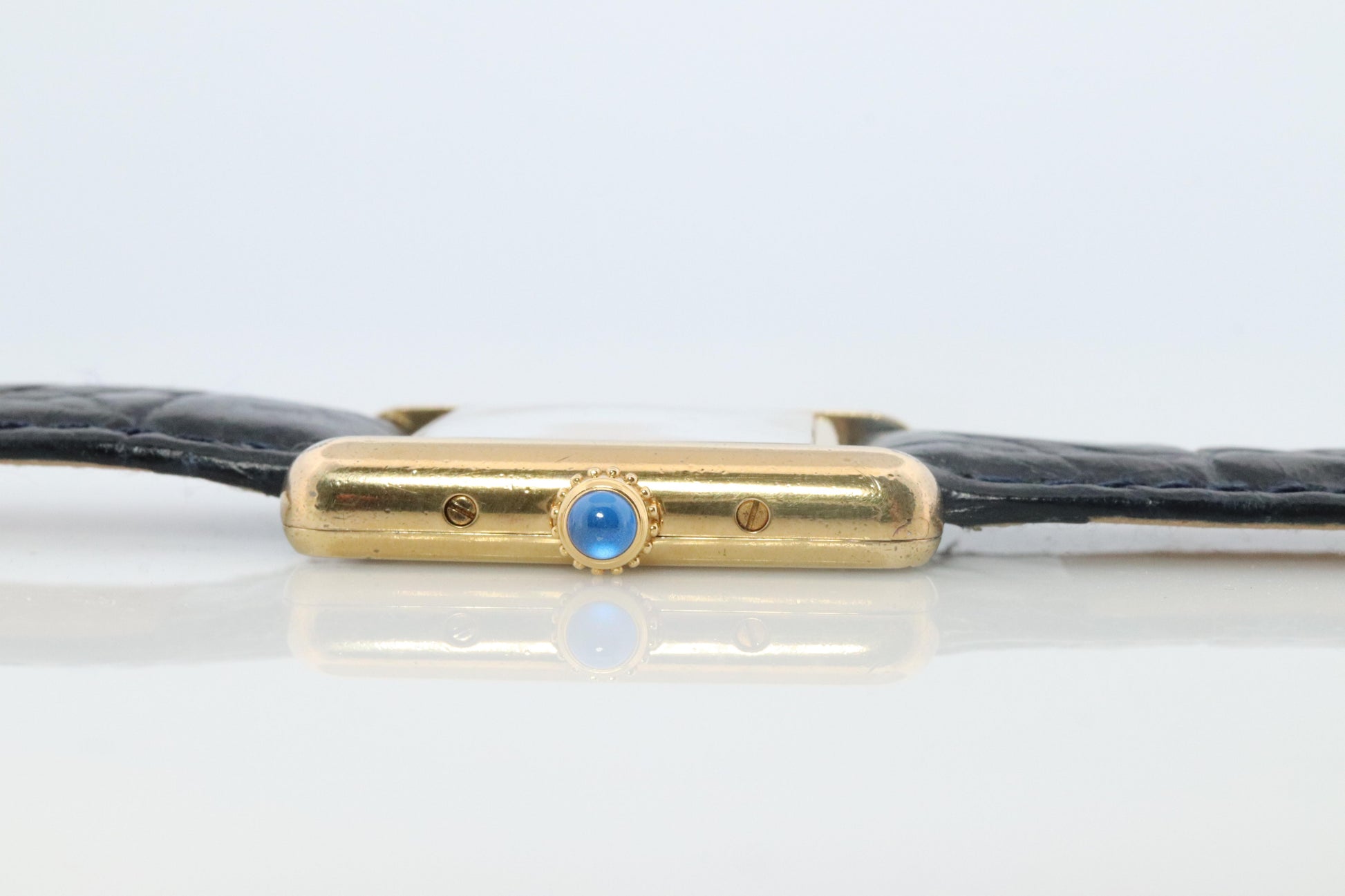 Vintage Must de Cartier Tank Pillar 5057001 Dial Watch Vermeil ARGENT Small Tank