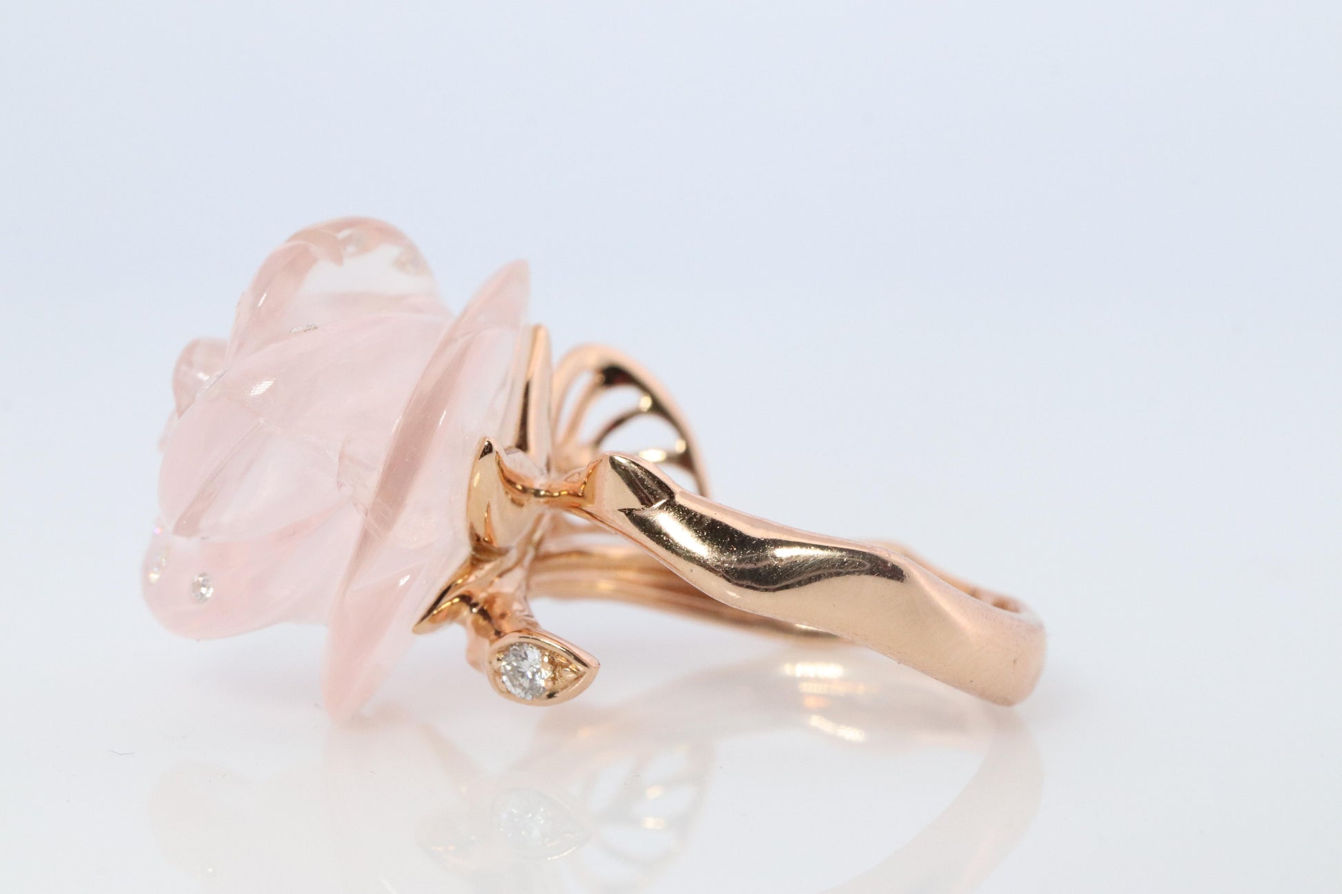 18k Dior Rose Diamond Ring. Genuine Dior Rose Pre Catelan Quartz Diamond ring.