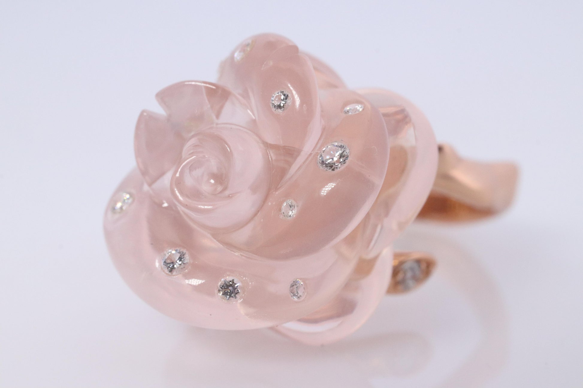 18k Dior Rose Diamond Ring. Genuine Dior Rose Pre Catelan Quartz Diamond ring.