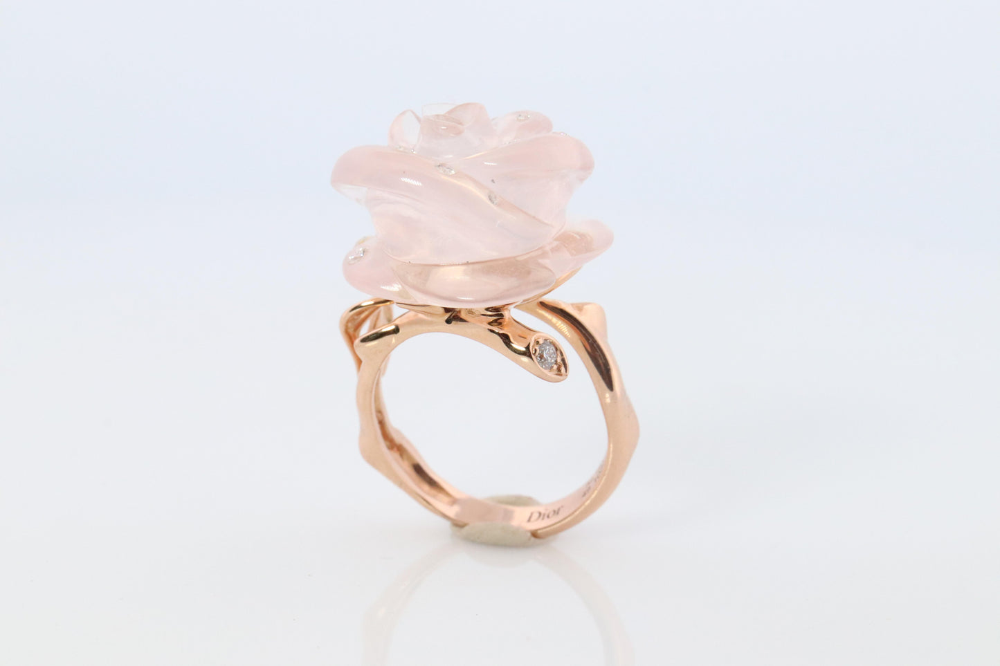 18k Dior Rose Diamond Ring. Genuine Dior Rose Pre Catelan Quartz Diamond ring.