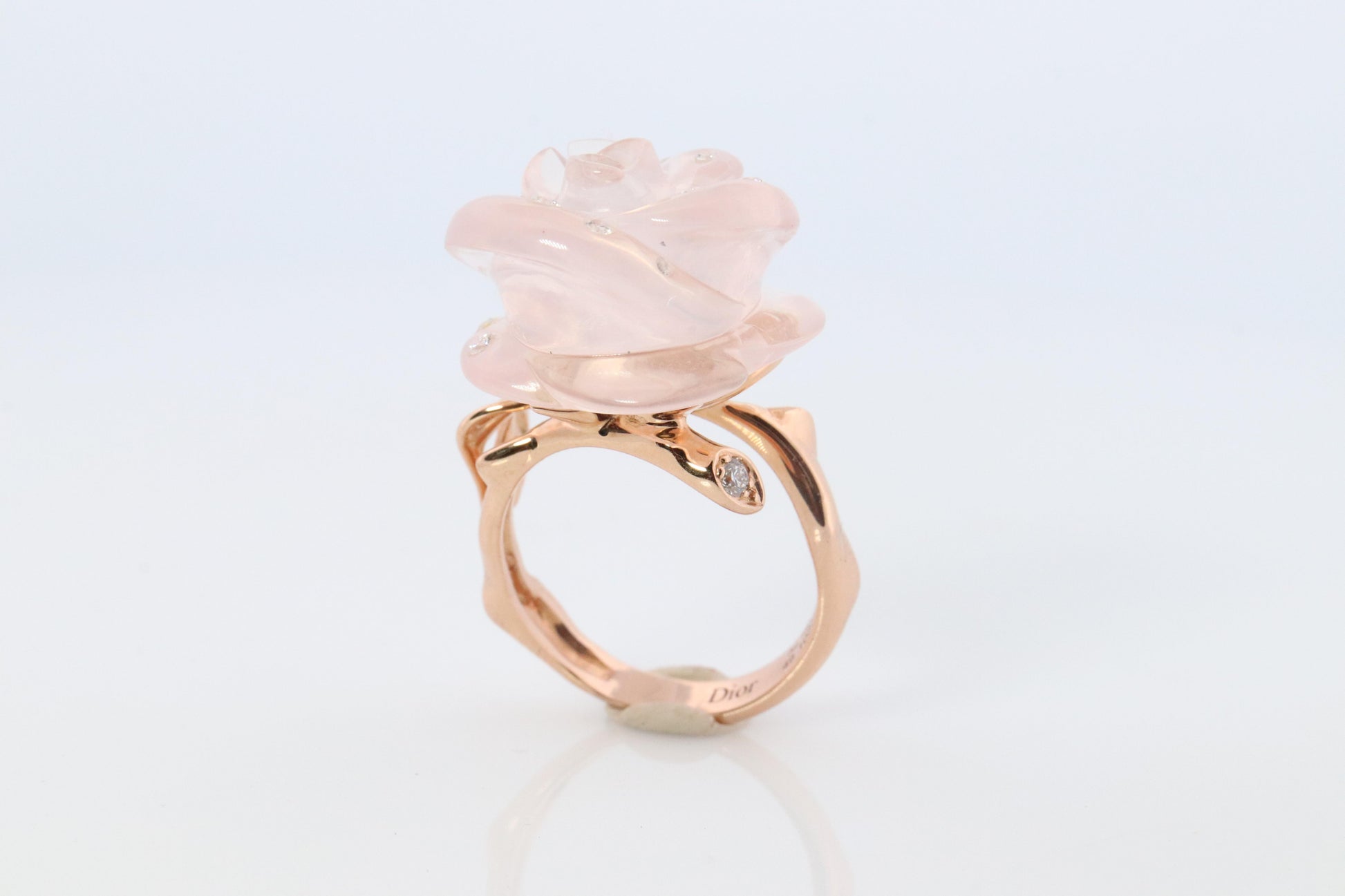 18k Dior Rose Diamond Ring. Genuine Dior Rose Pre Catelan Quartz Diamond ring.