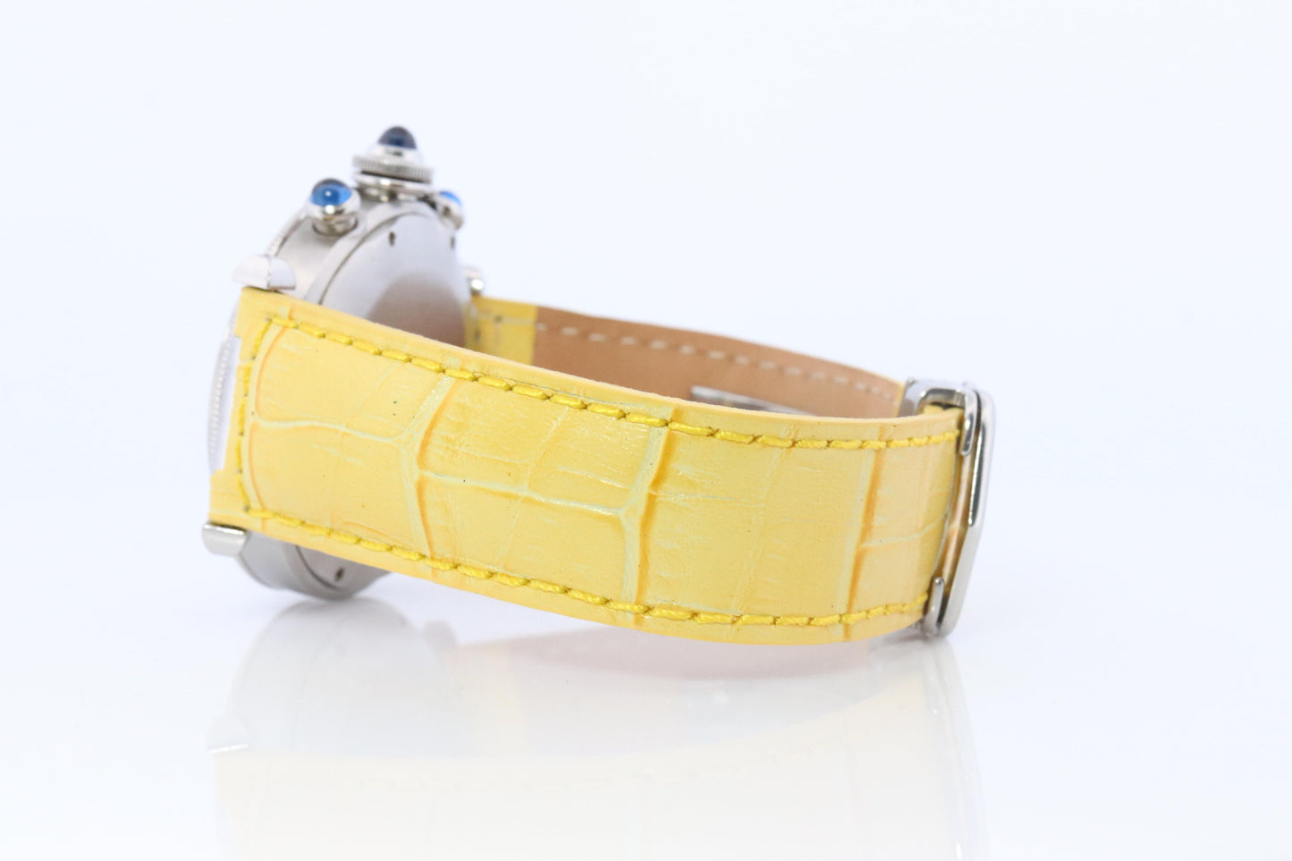 Vintage Cartier PASHA 38mm Chronograph. Rare Yellow Dial W3100355.