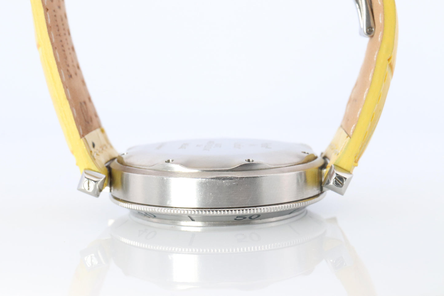 Vintage Cartier PASHA 38mm Chronograph. Rare Yellow Dial W3100355.