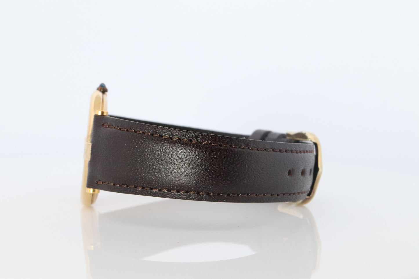 Cartier Watch. Must de Cartier Champagne Dial Vendome Round Argent Vermeil 30mm.