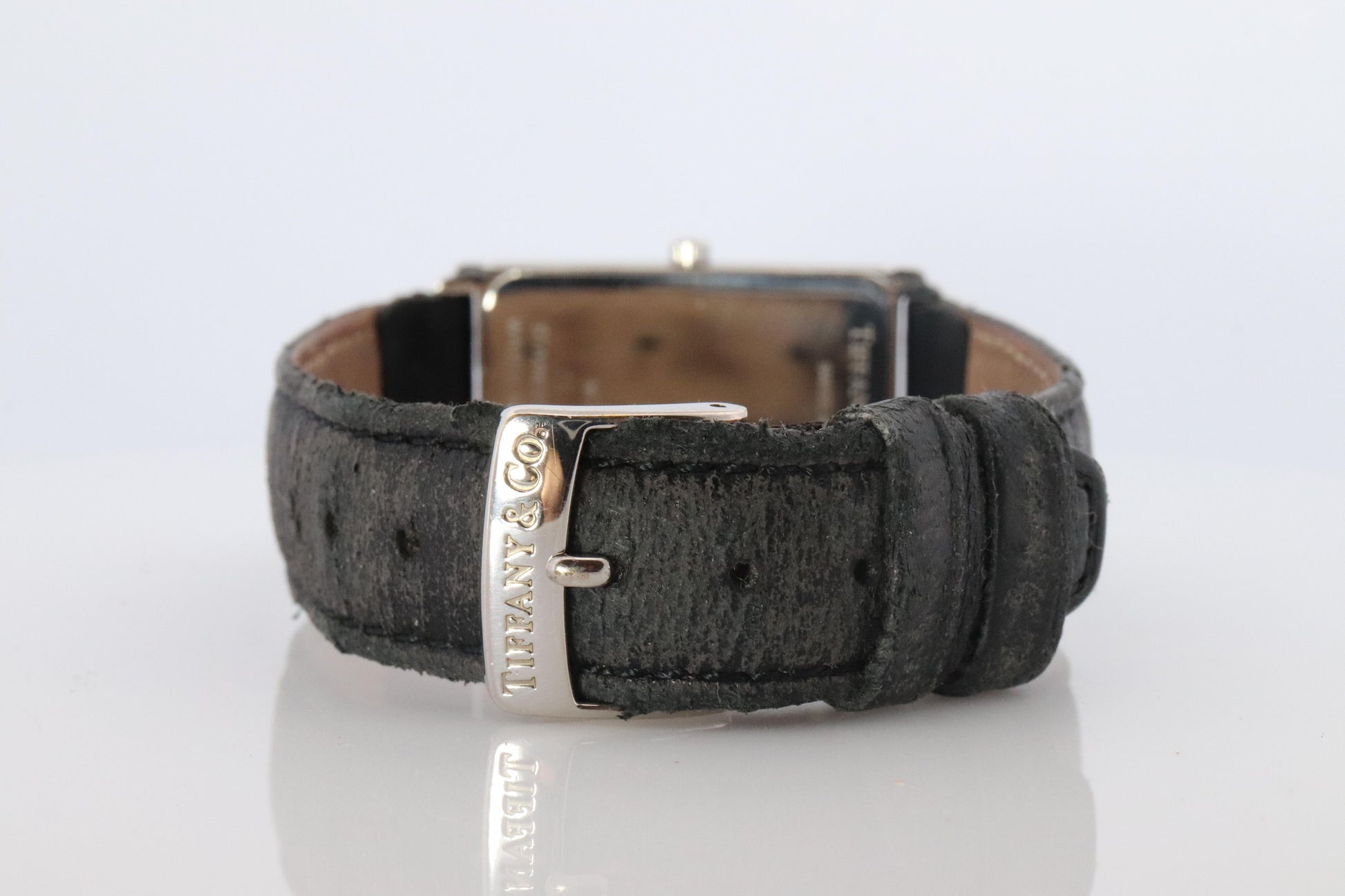 Tiffany and Co Watch. Tiffany M241 Tank Quartz Watch. T&CO Square Portfolio.