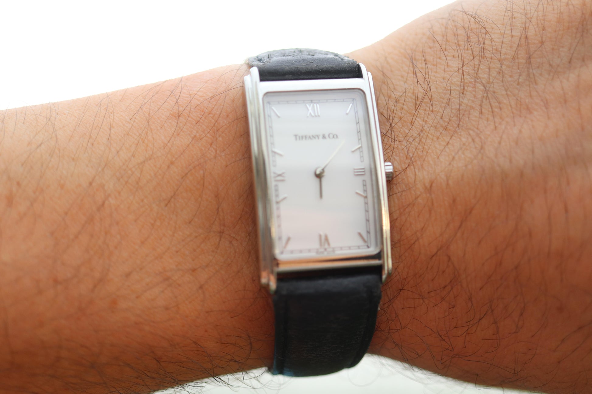 Tiffany and Co Watch. Tiffany M241 Tank Quartz Watch. T&CO Square Portfolio.