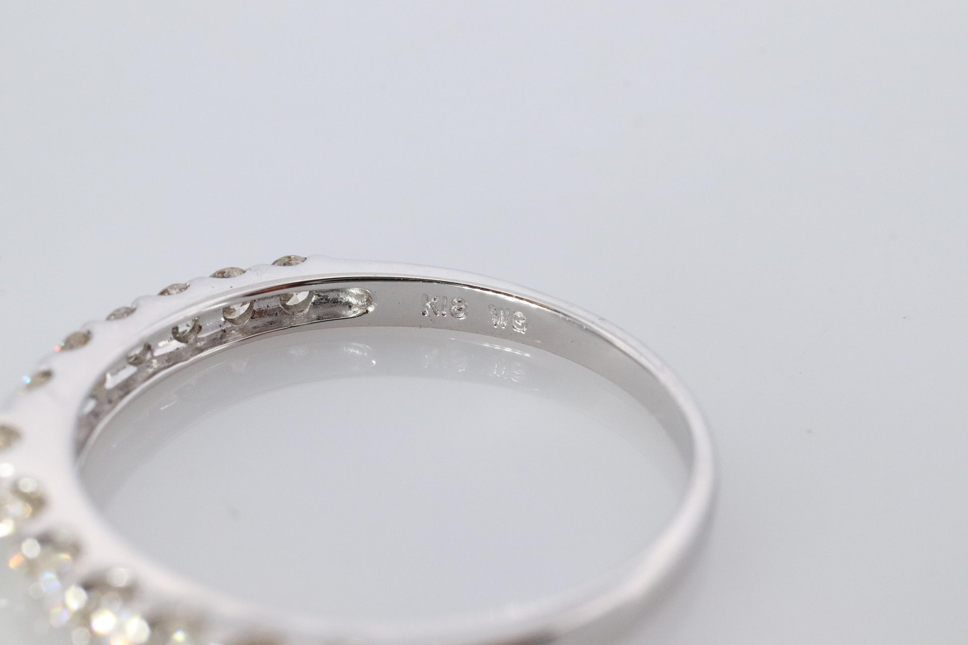 18k Diamond eternity band. 18k White Gold 0.5ctw half anniversary Ring.