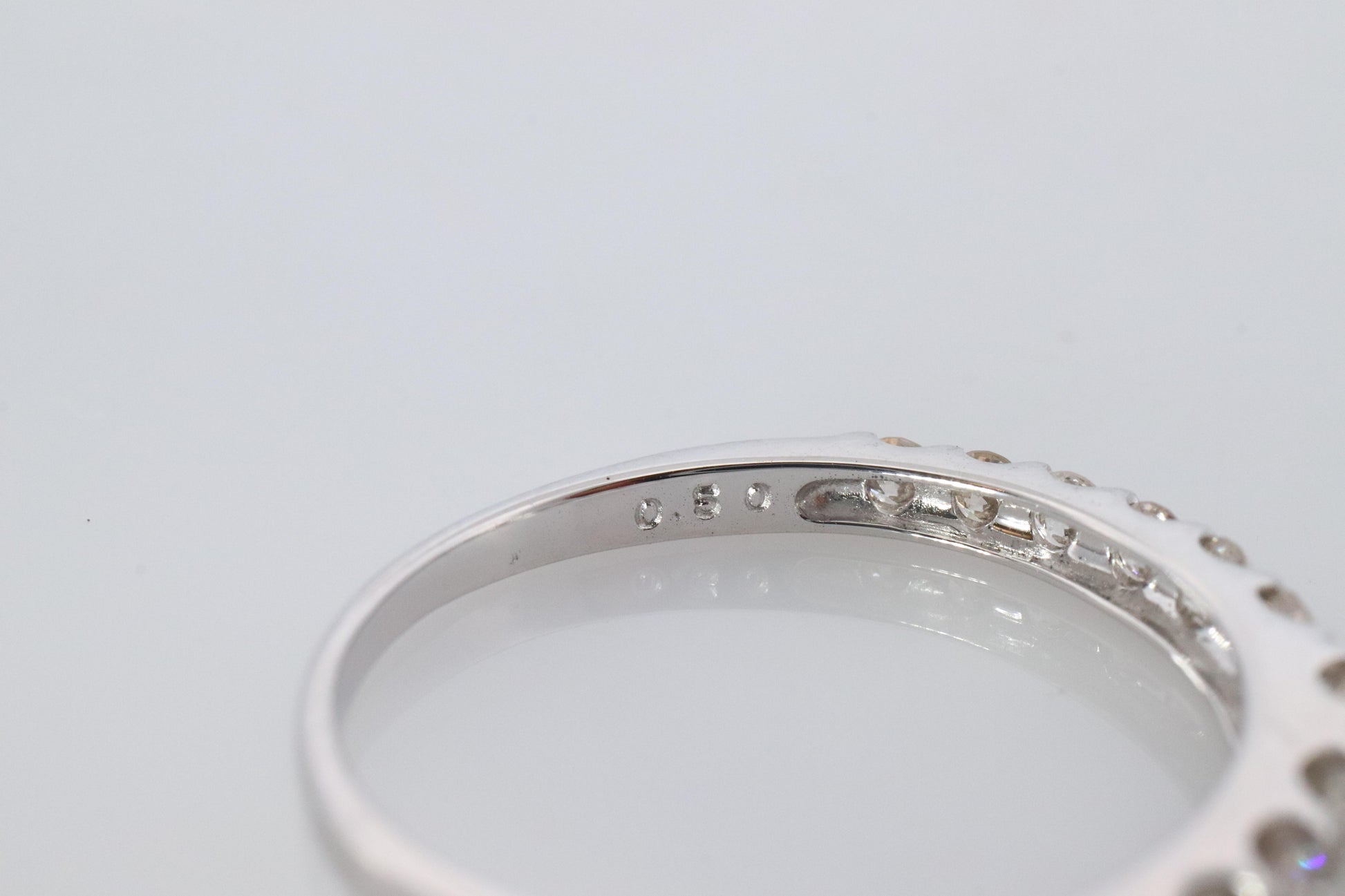 18k Diamond eternity band. 18k White Gold 0.5ctw half anniversary Ring.