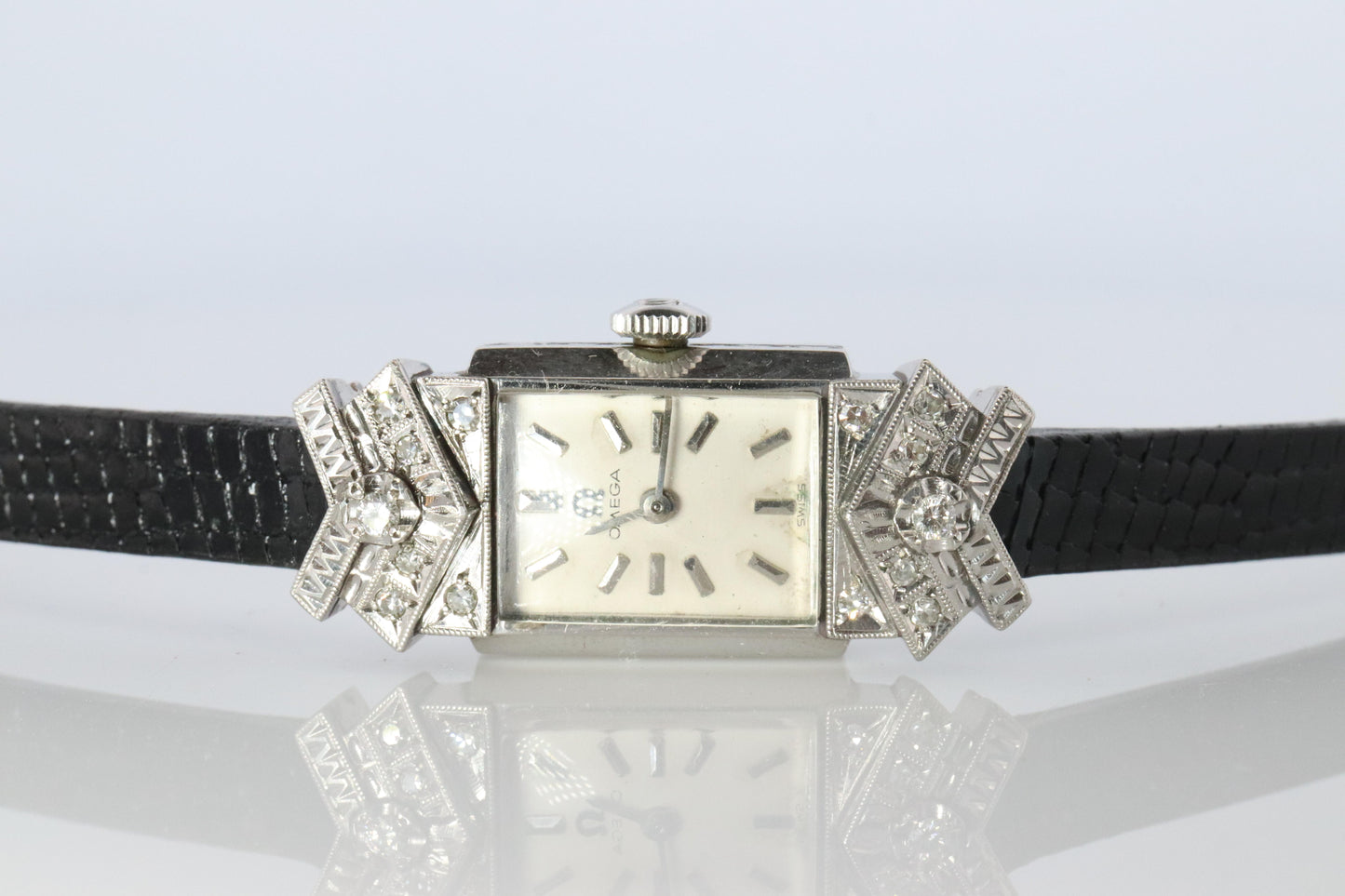 Omega watch. Omega Platinum and Diamond Vintage Ladies wristwatch