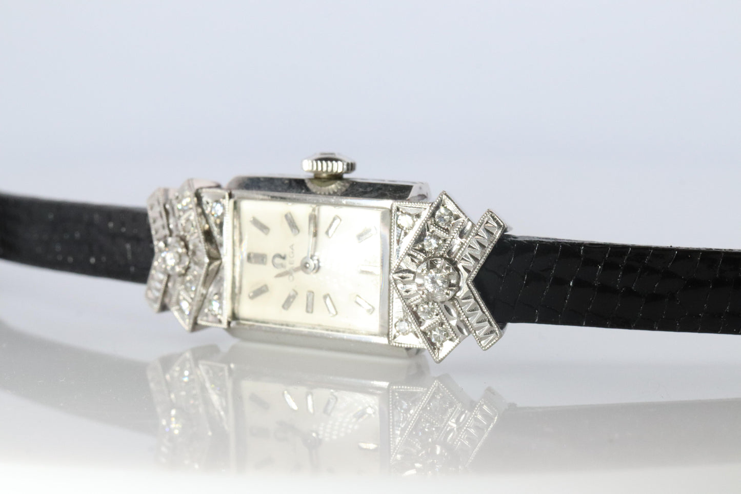 Omega watch. Omega Platinum and Diamond Vintage Ladies wristwatch