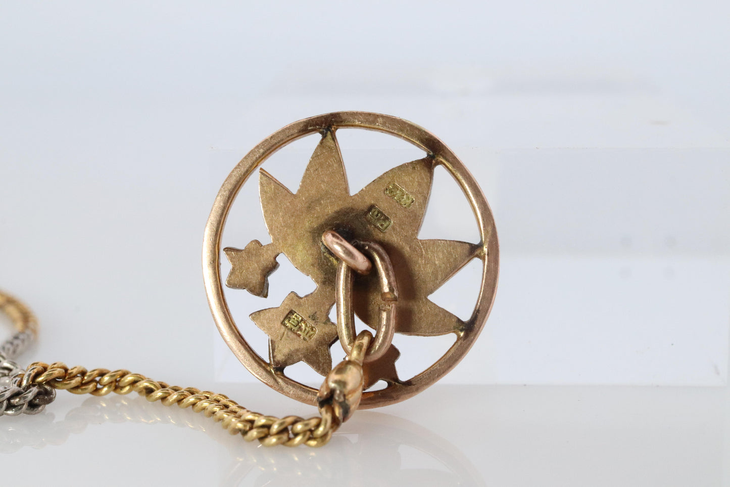 18k YG Pocket watch Chain. Antique Pocket Watch Curb chain.