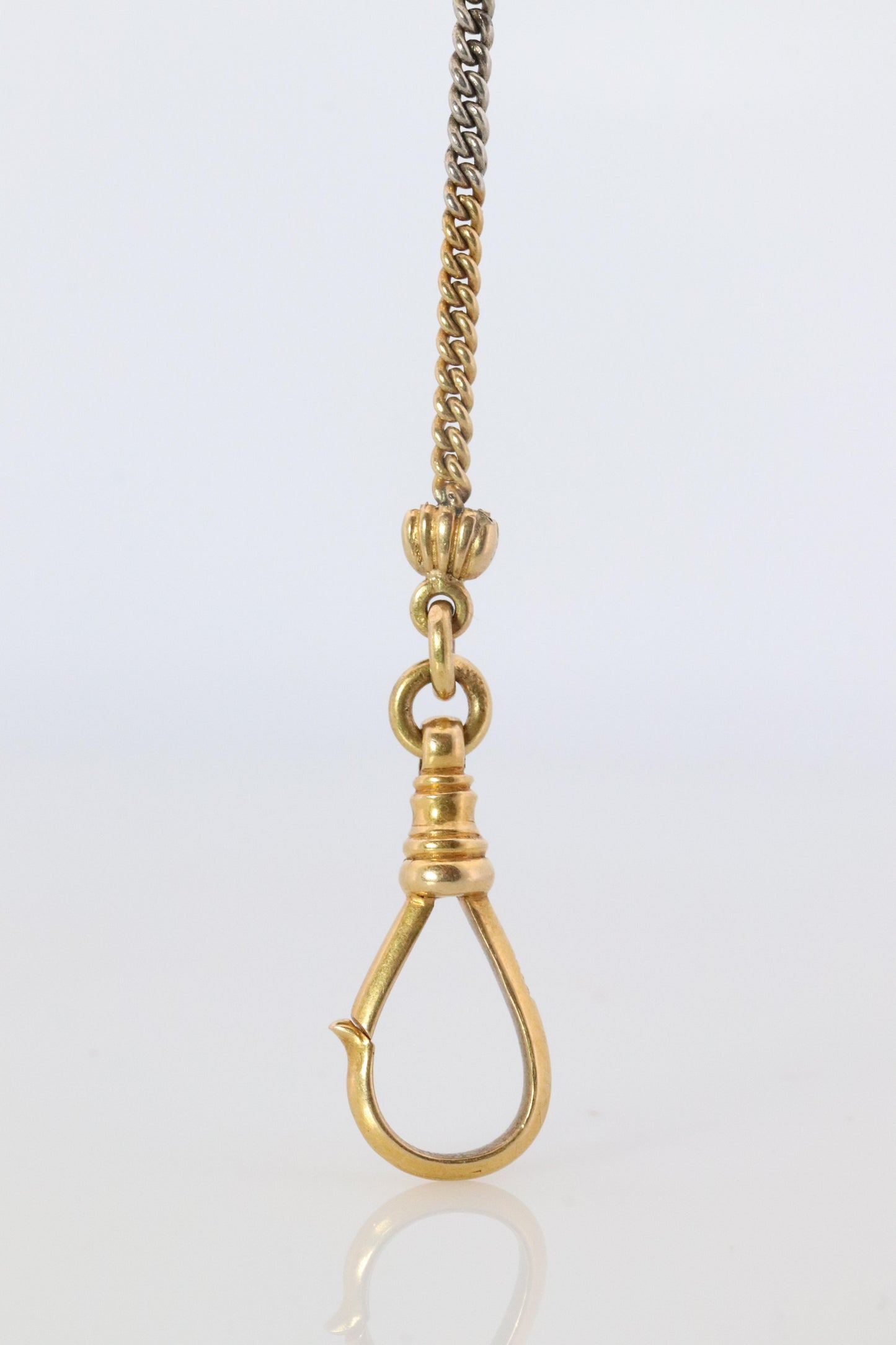 18k YG Pocket watch Chain. Antique Pocket Watch Curb chain.