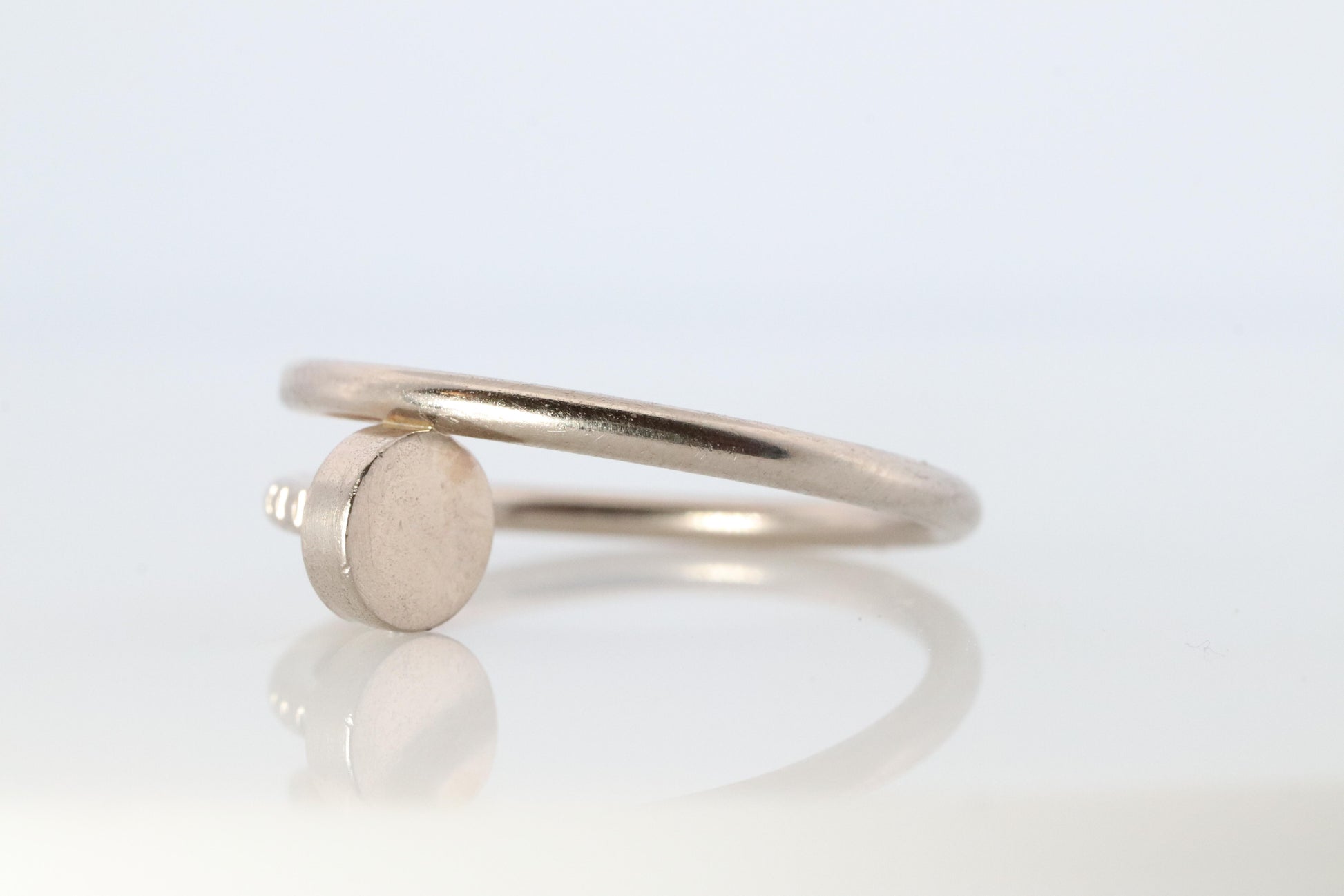 Vintage Cartier Juste un Clou Ring. 18k WG Original Papers Genuine Cartier Band.