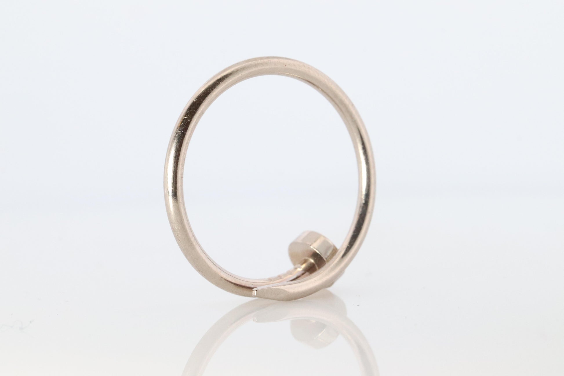 Vintage Cartier Juste un Clou Ring. 18k WG Original Papers Genuine Cartier Band.