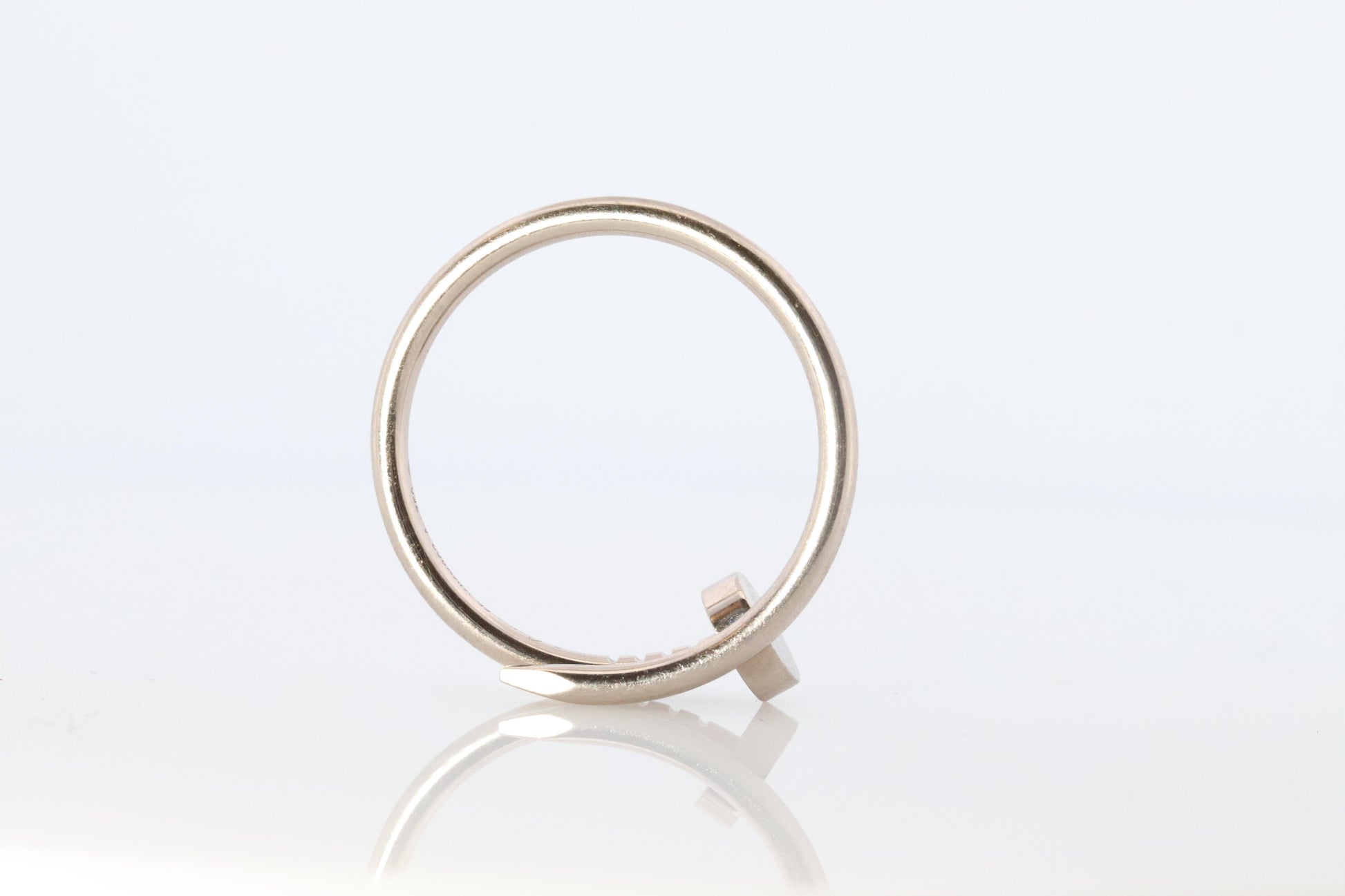 Vintage Cartier Juste un Clou Ring. 18k WG Original Papers Genuine Cartier Band.