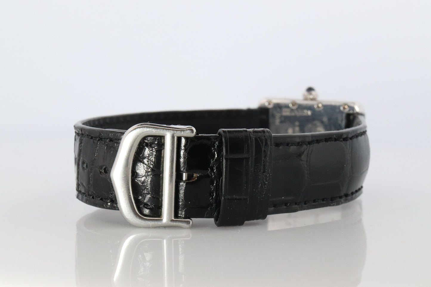 Vintage Must de Cartier Tank Watch. 925 Vermeil ARGENT 2416 Arabic Dial Tank