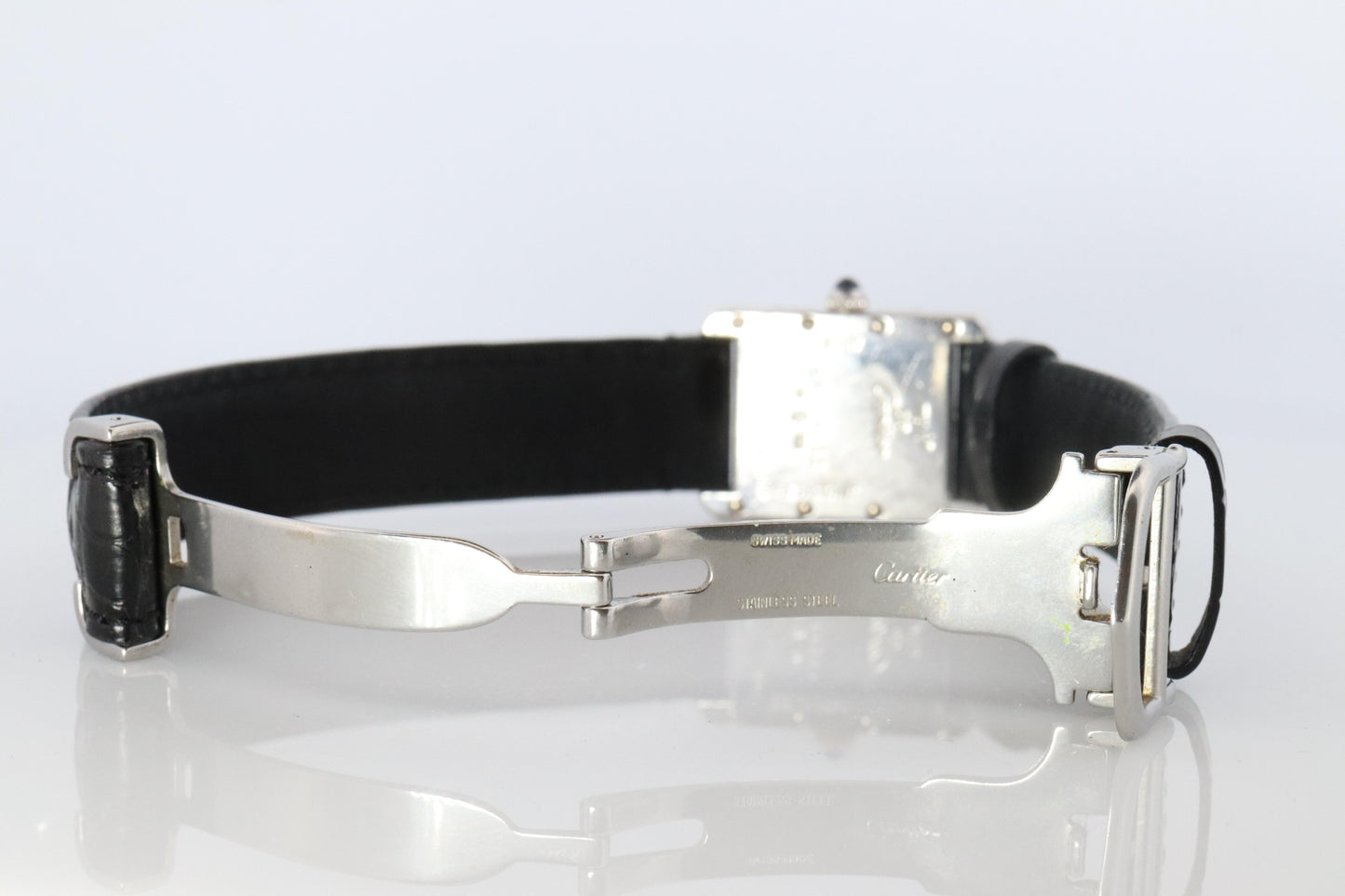 Vintage Must de Cartier Tank Watch. 925 Vermeil ARGENT 2416 Arabic Dial Tank