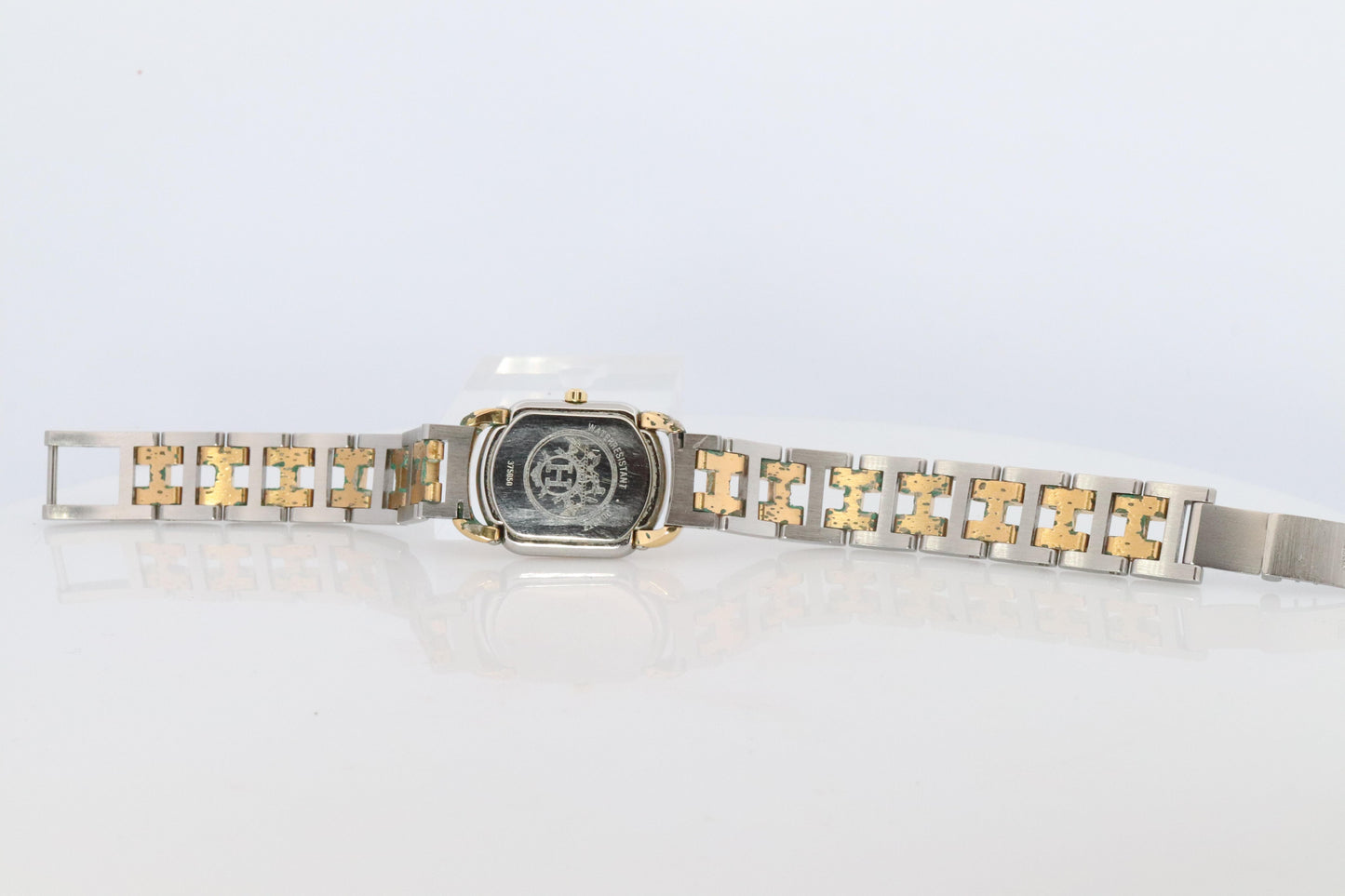 Genuine HERMES RALLYE Stainless Steel 21mm RA1.220 Quartz Watch White.
