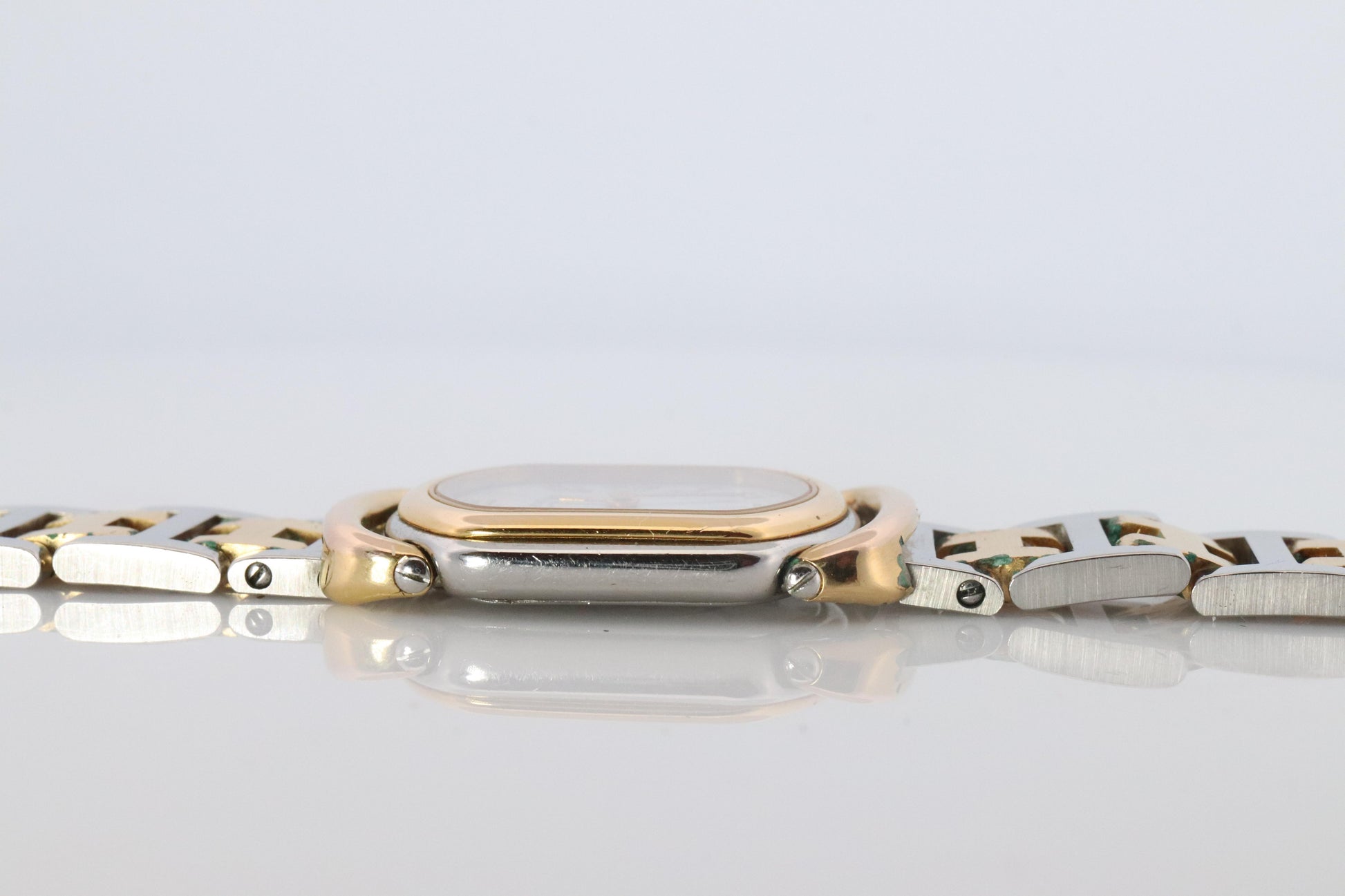 Genuine HERMES RALLYE Stainless Steel 21mm RA1.220 Quartz Watch White.