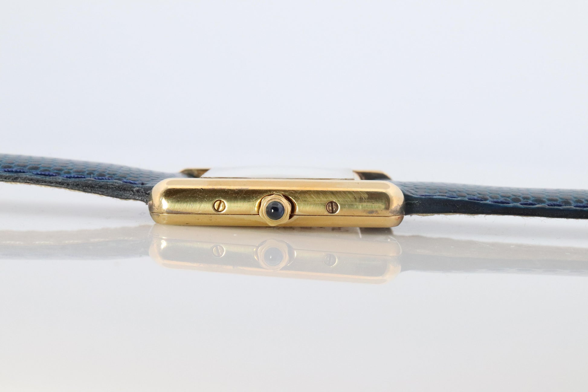 Vintage Must de Cartier Tank 366001 Dial Watch Vermeil ARGENT Small Tank