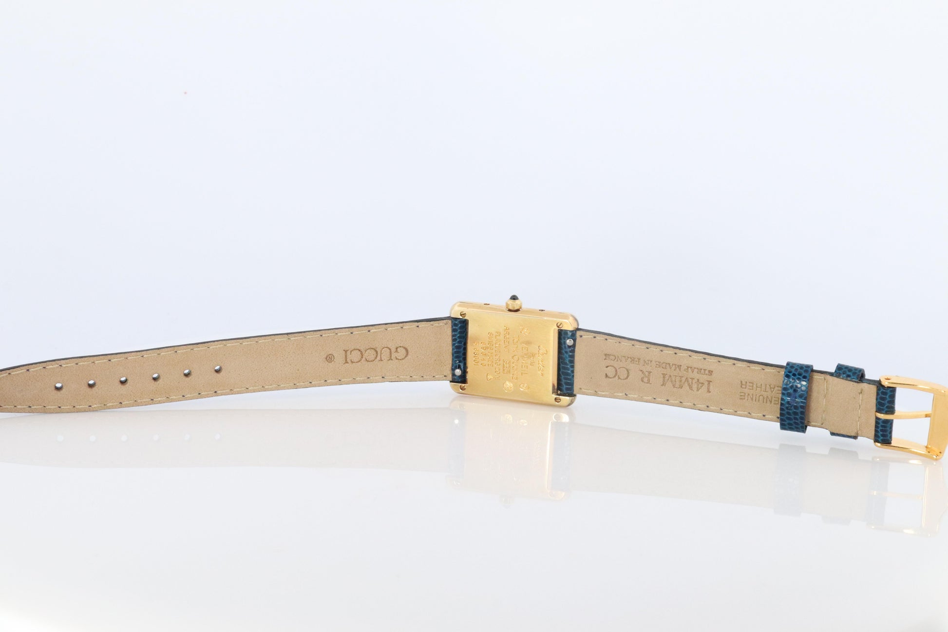 Vintage Must de Cartier Tank 366001 Dial Watch Vermeil ARGENT Small Tank