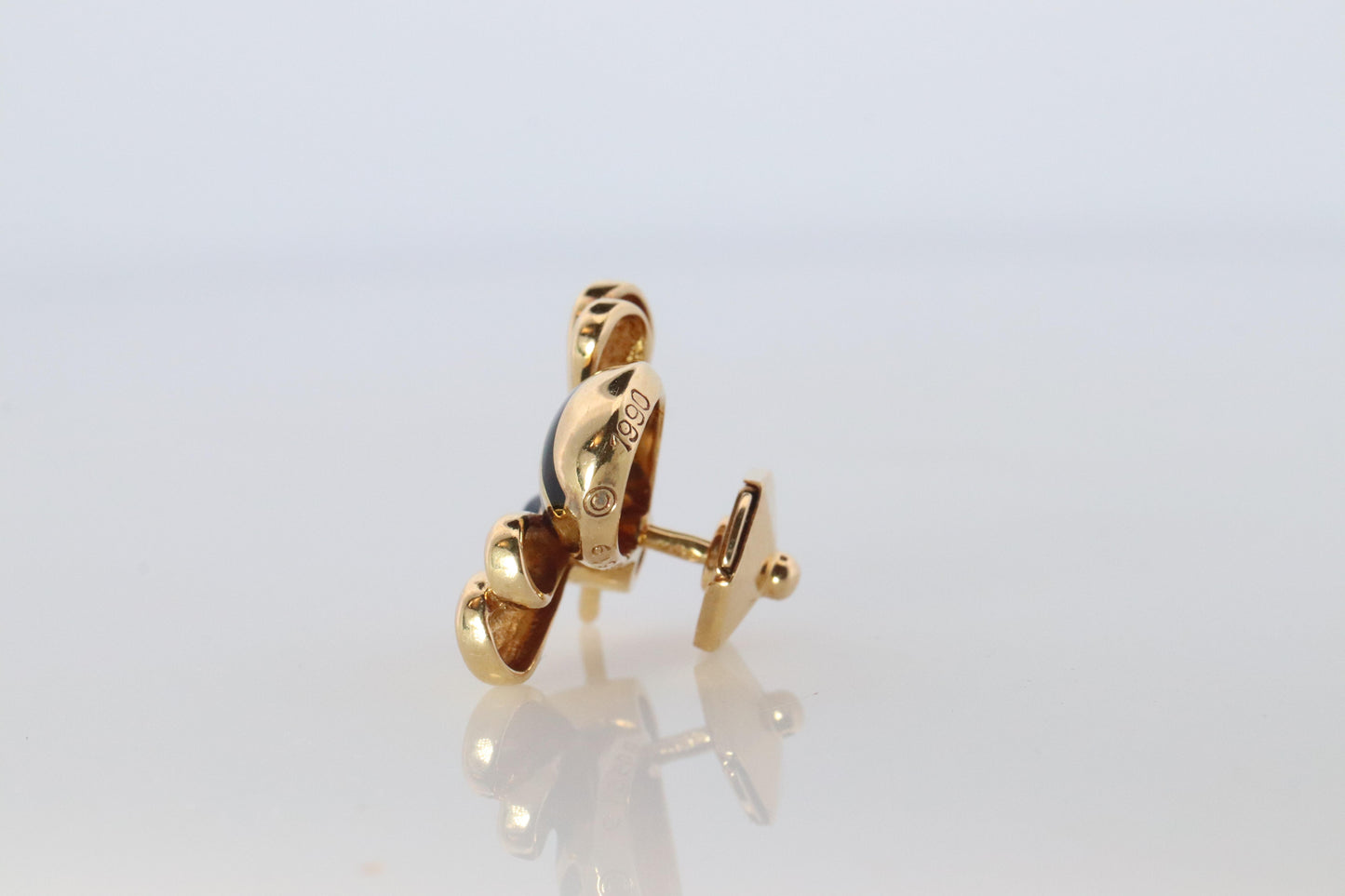 Genuine Cartier Bee Brooch. 18k Yellow Gold Sapphire BumbleBee Pin.