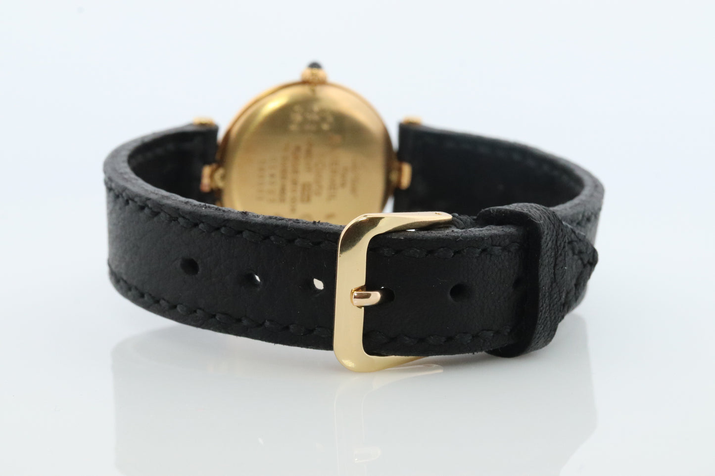 Vintage Must de Cartier Vendome Uhr. ARGENT Cartier 925 Vermeil Quarz Ardent RUND Swiss Made. Originalpapiere st(1-0-92)
