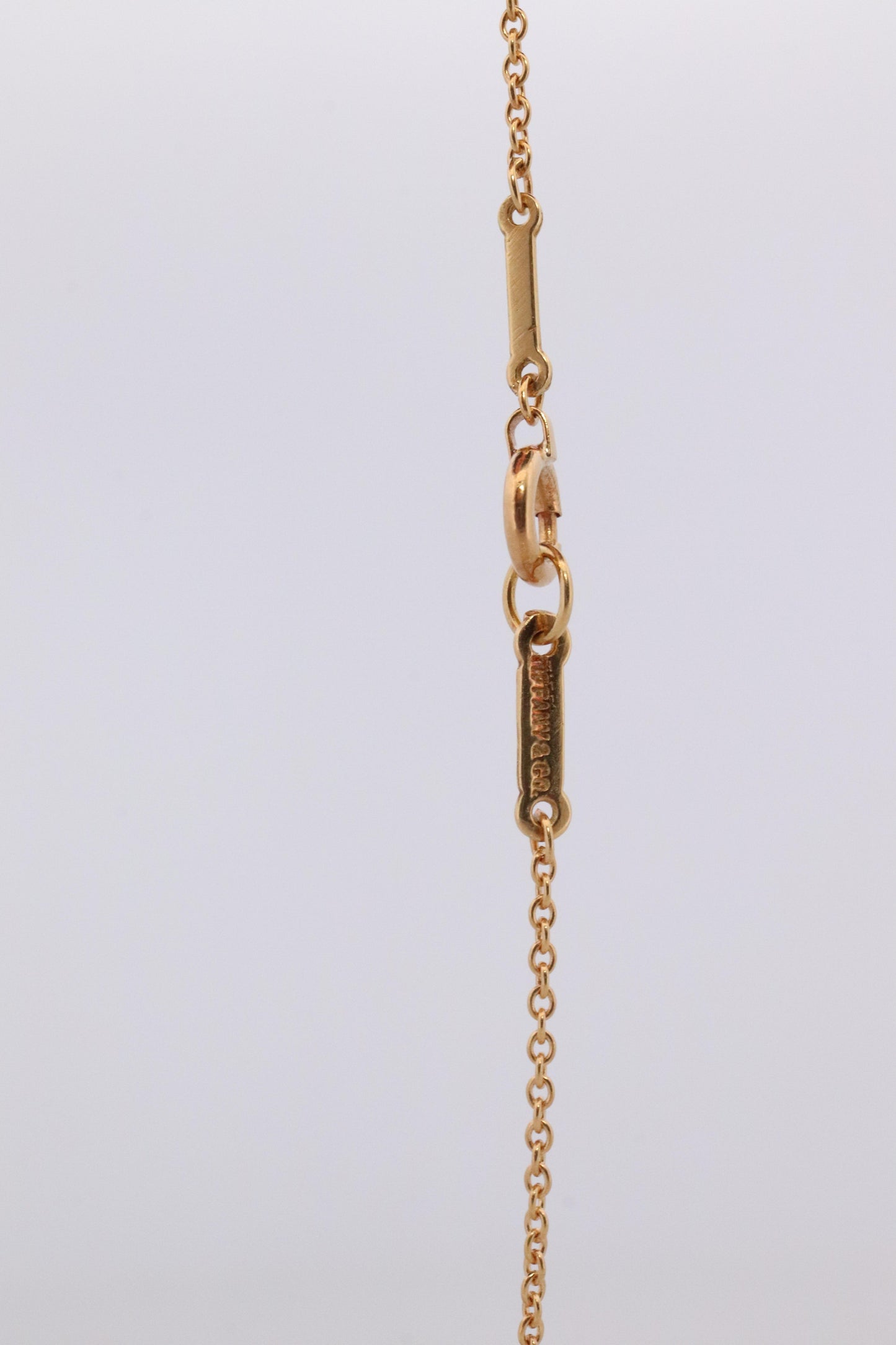 Vintage Tiffany Co Necklace Elsa Peretti Diamond by the Yard 0.23ct Solitaire 1P