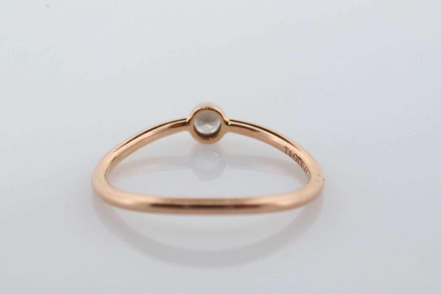 Vintage Tiffany and Co. Diamond Ring. Authentic Tiffany 18k Diamond wave Band.