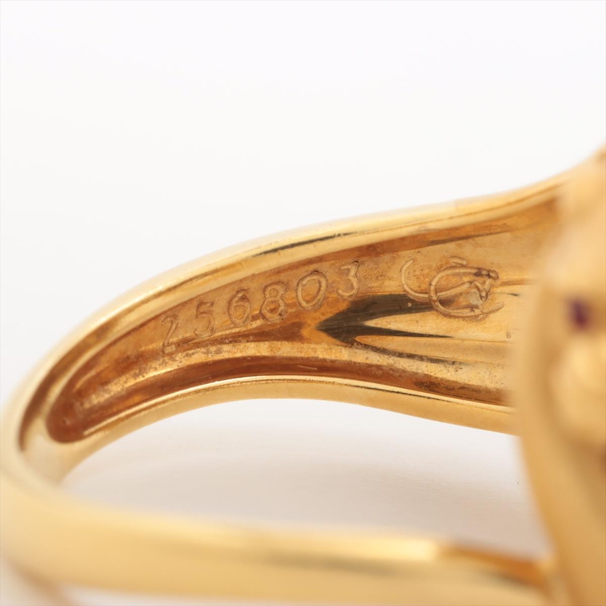 Carrera Y Carrera 18k Gold Panther Ring Ruby Eye & Diamonds. Leopard Pounce