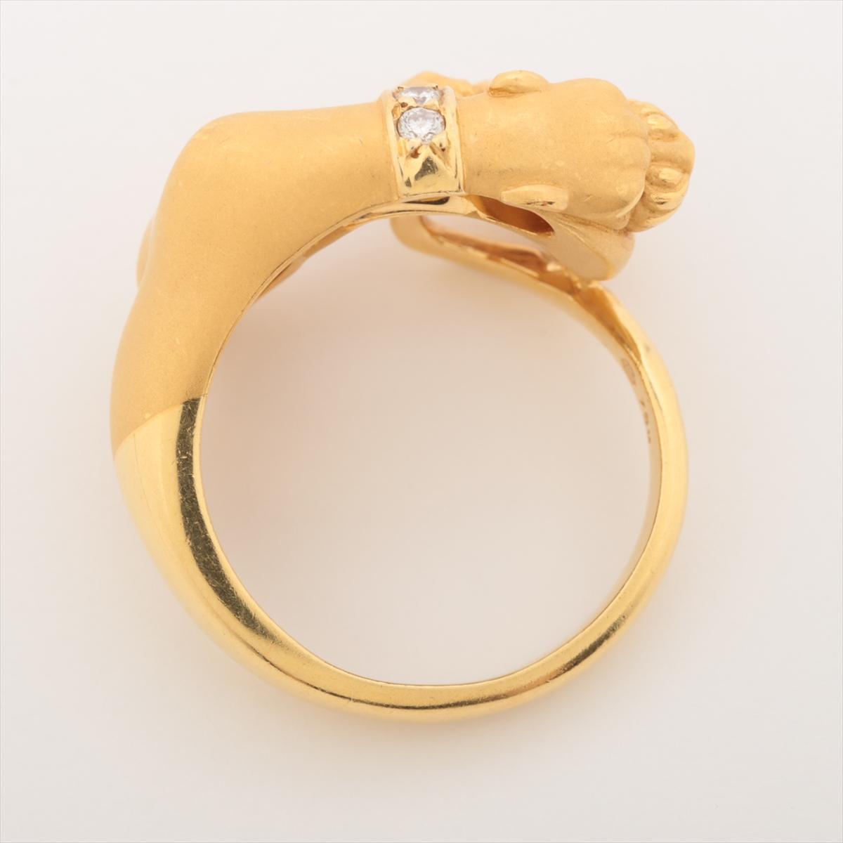 Carrera Y Carrera 18k Gold Panther Ring Ruby Eye & Diamonds. Leopard Pounce
