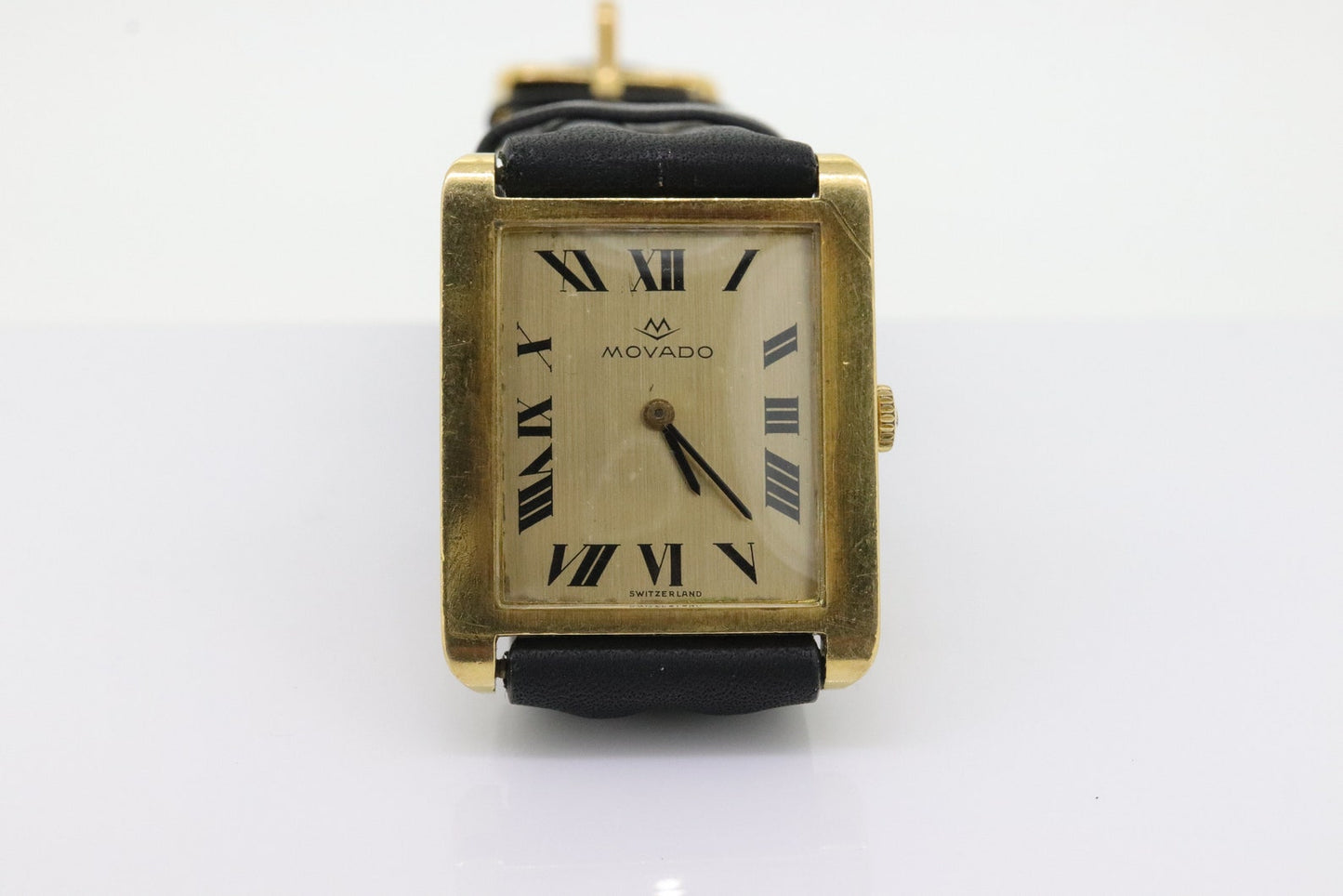 18k MOVADO Rectangle Manual Watch. Movado Vintage Tank
