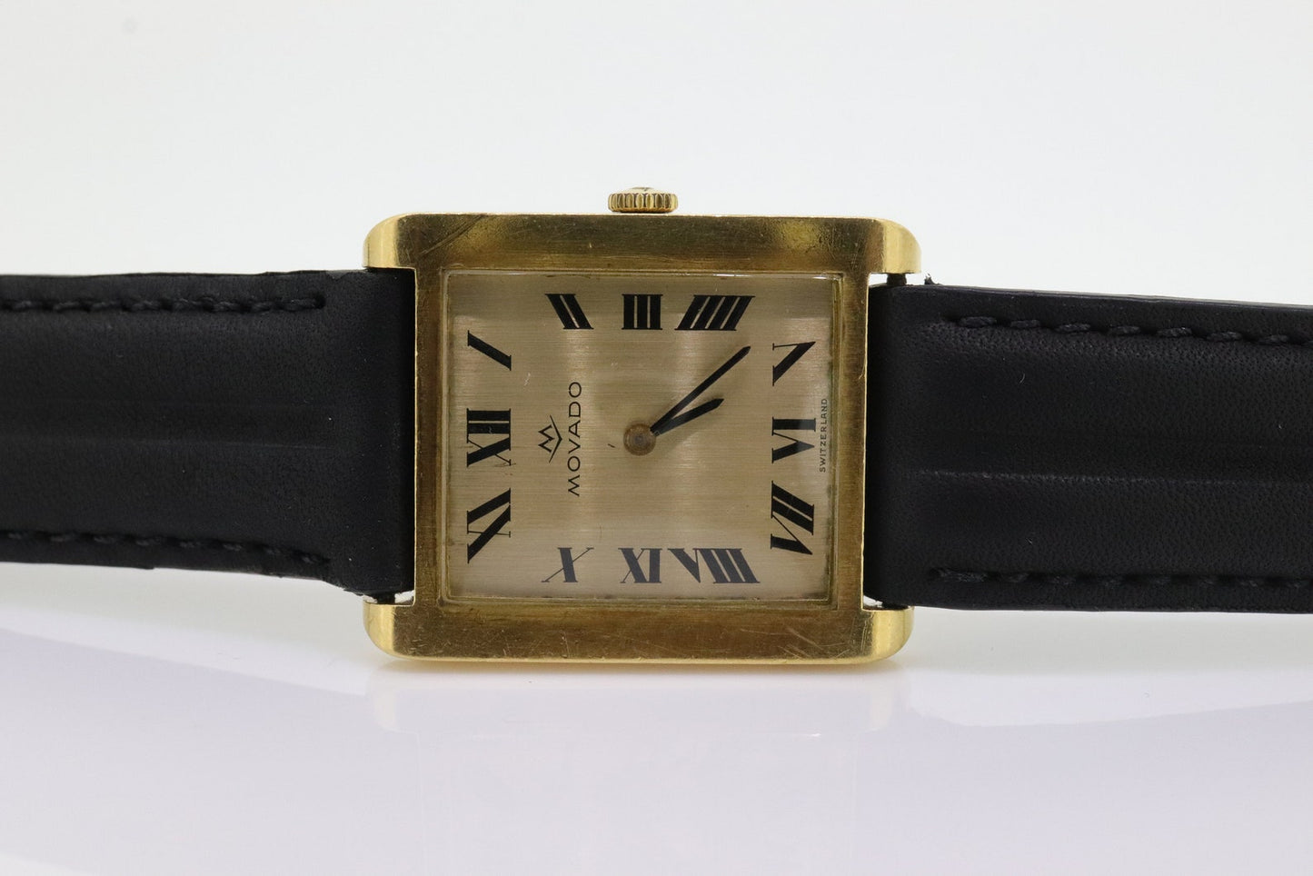 18k MOVADO Rectangle Manual Watch. Movado Vintage Tank