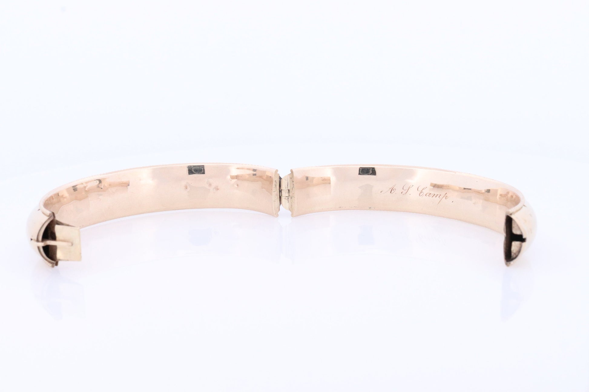 Victorian 9k Bangle Bracelets. Hinged Hollow Bangle Bracelets 1880s. Priced for one.