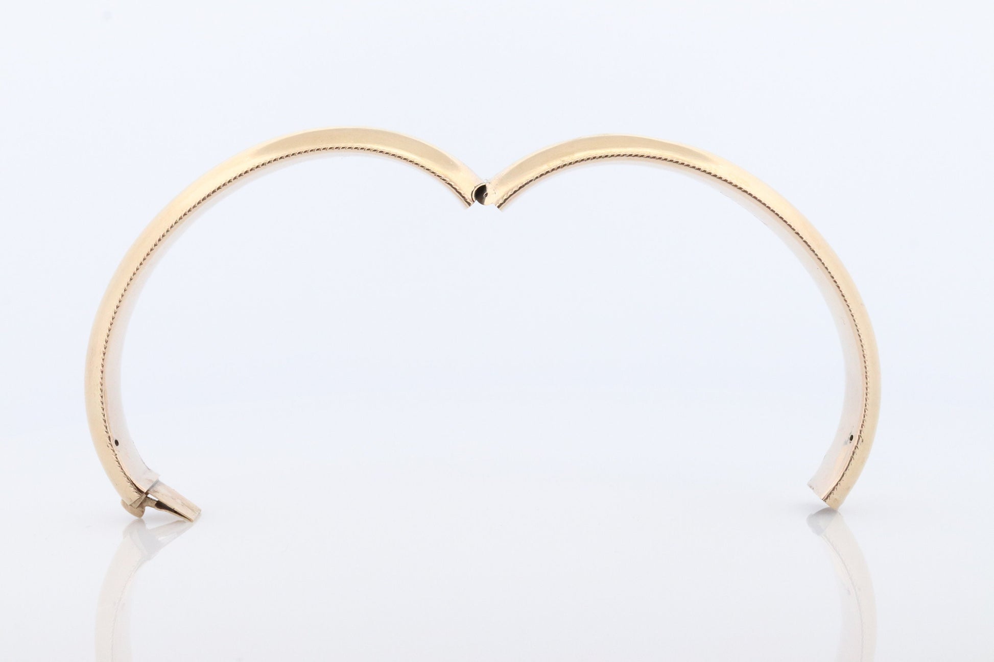 Victorian 9k Bangle Bracelets. Hinged Hollow Bangle Bracelets 1880s. Priced for one.