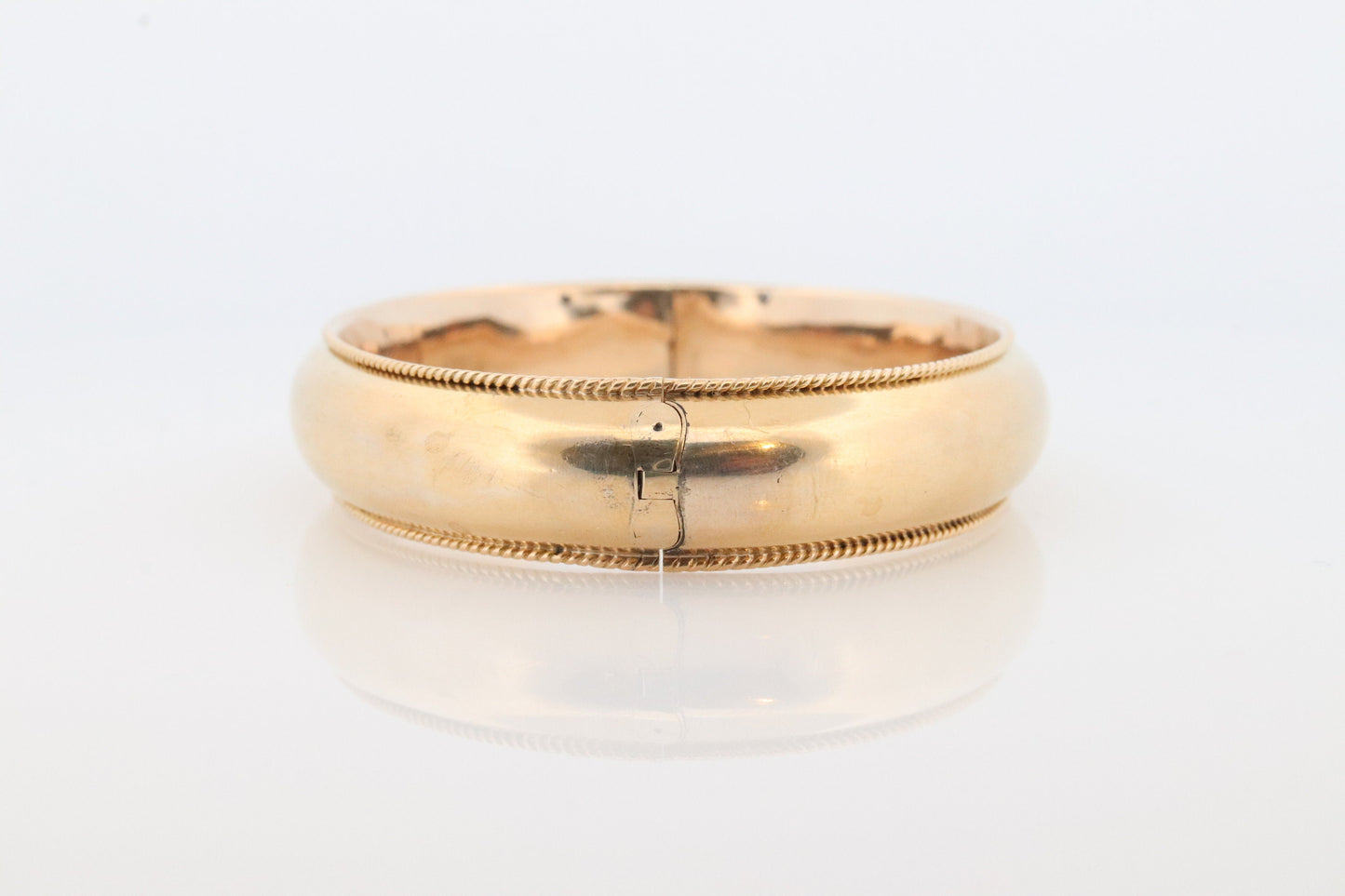 Victorian 9k Bangle Bracelets. Hinged Hollow Bangle Bracelets 1880s. Priced for one.
