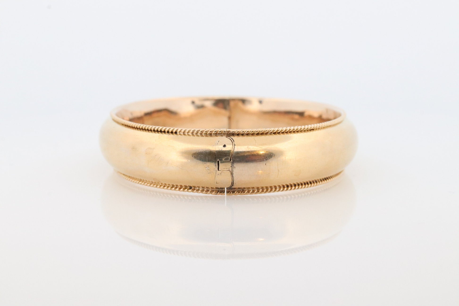 Victorian 9k Bangle Bracelets. Hinged Hollow Bangle Bracelets 1880s. Priced for one.