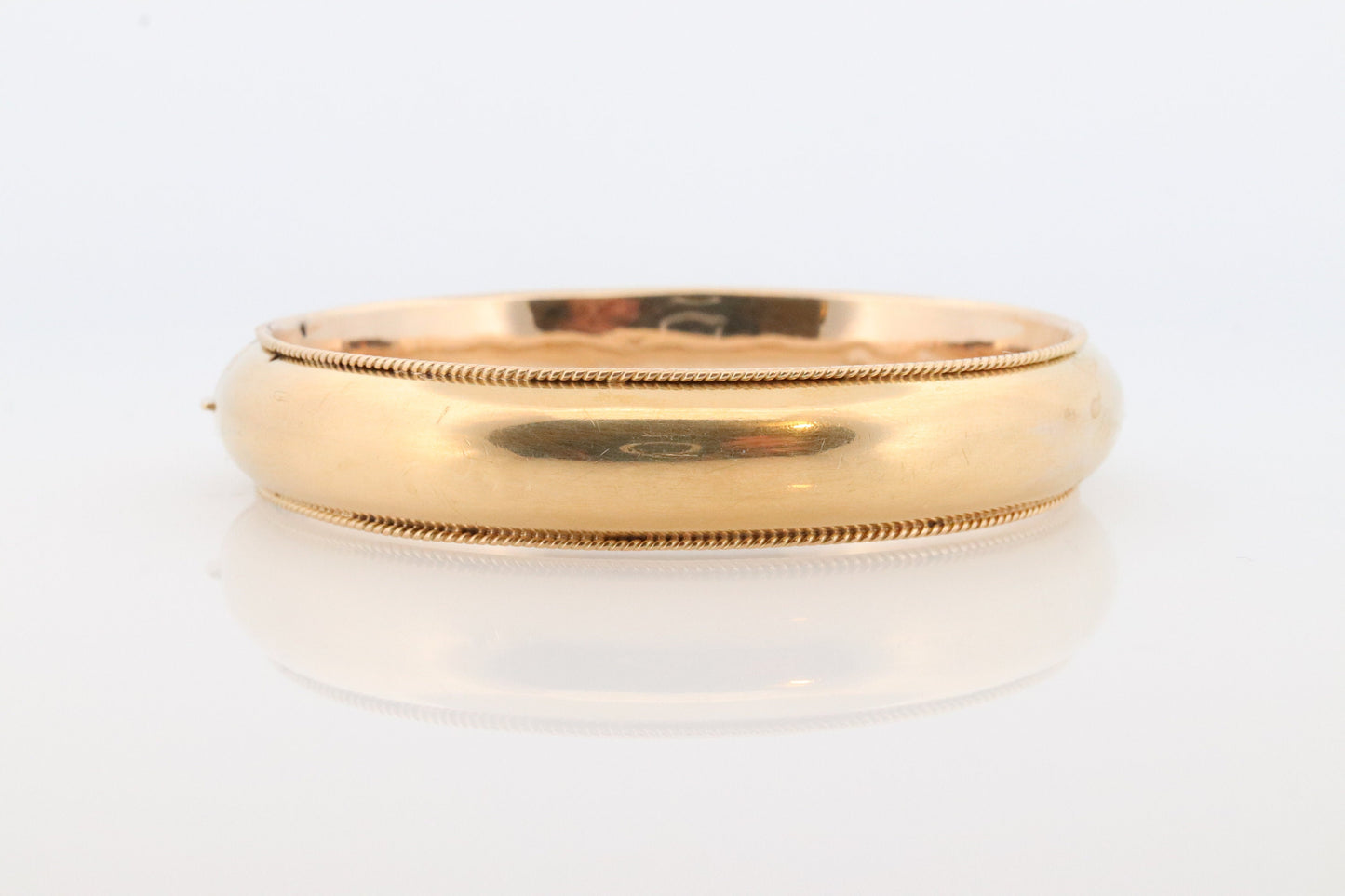 Victorian 9k Bangle Bracelets. Hinged Hollow Bangle Bracelets 1880s. Priced for one.