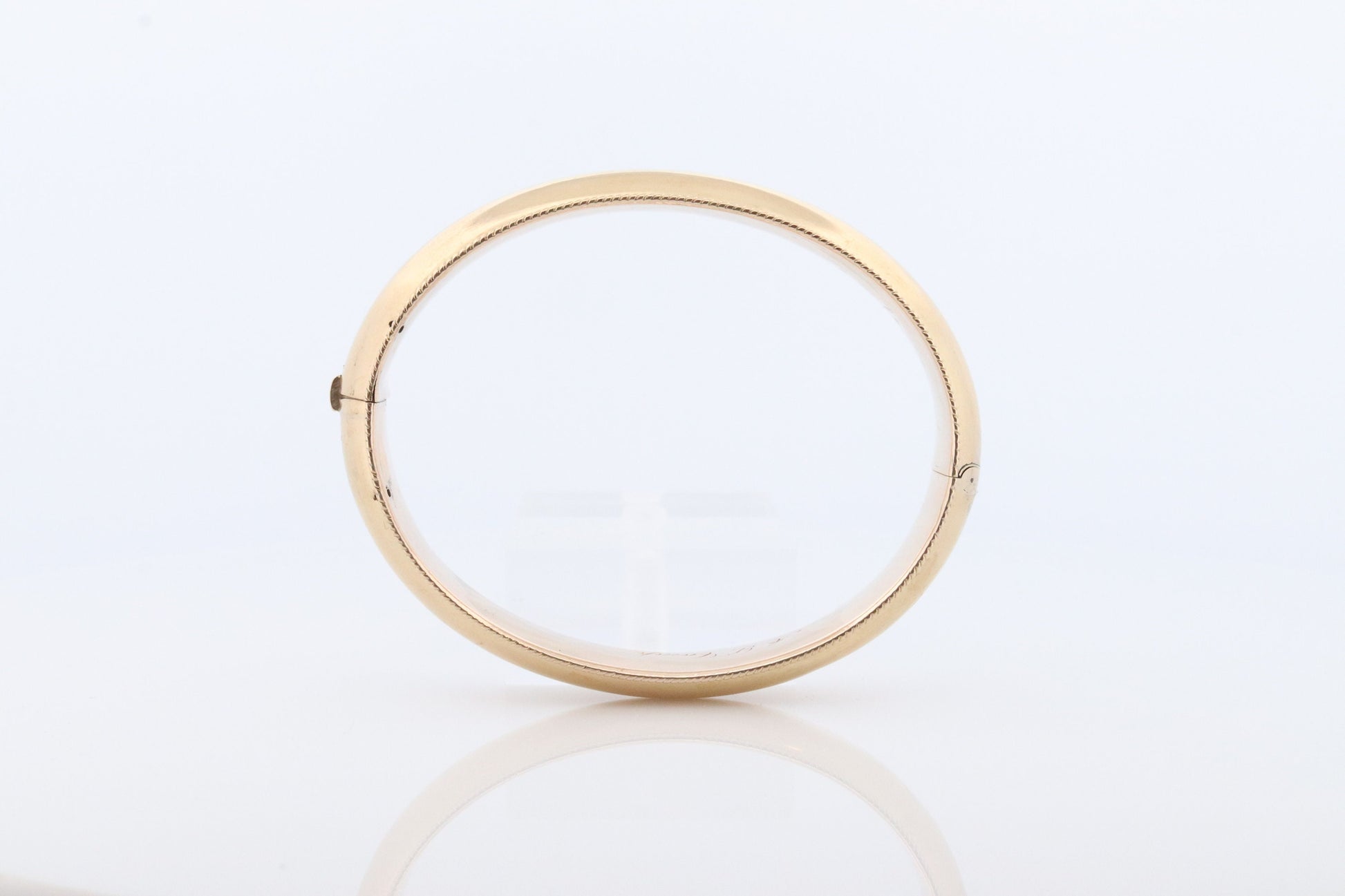 Victorian 9k Bangle Bracelets. Hinged Hollow Bangle Bracelets 1880s. Priced for one.