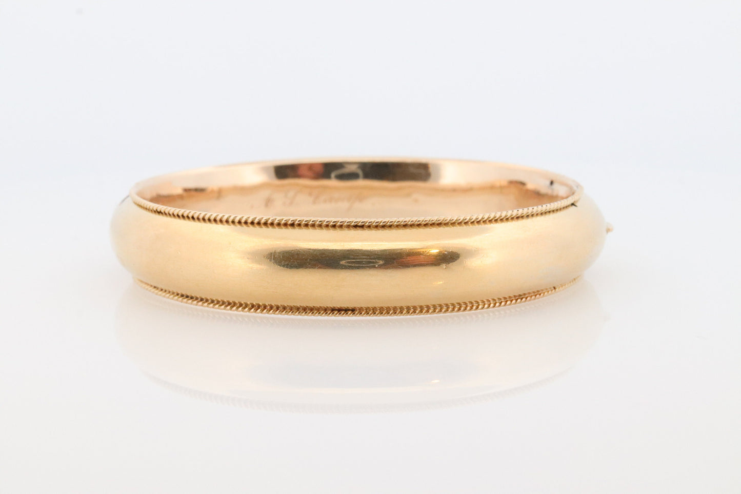 Victorian 9k Bangle Bracelets. Hinged Hollow Bangle Bracelets 1880s. Priced for one.