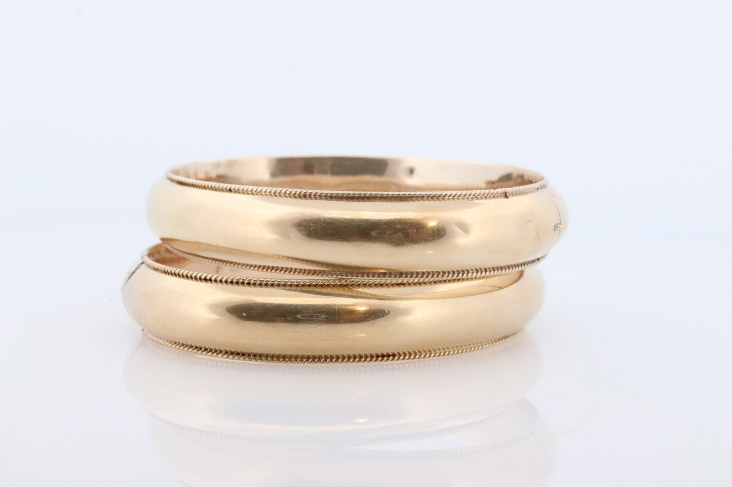Victorian 9k Bangle Bracelets. Hinged Hollow Bangle Bracelets 1880s. Priced for one.