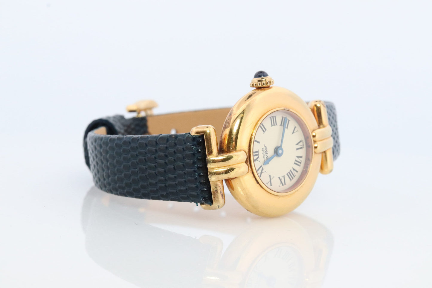 Genuine Cartier Watch. Must de Cartier Colisee Round Argent Vermeil Sterling Silver. Must de Cartier 925 Ladies 59002 Watch