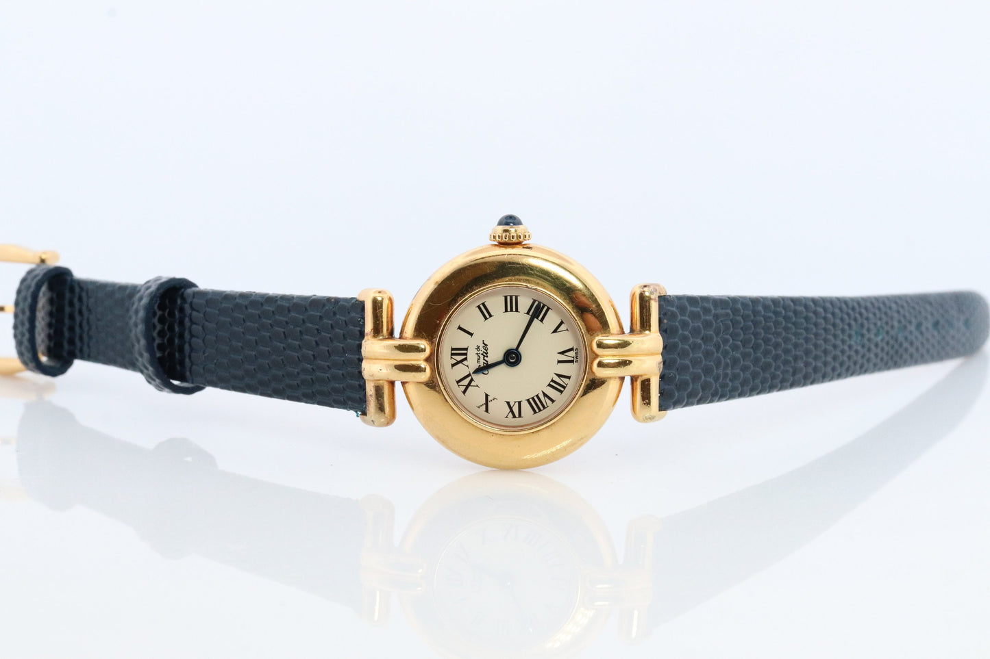 Genuine Cartier Watch. Must de Cartier Colisee Round Argent Vermeil Sterling Silver. Must de Cartier 925 Ladies 59002 Watch