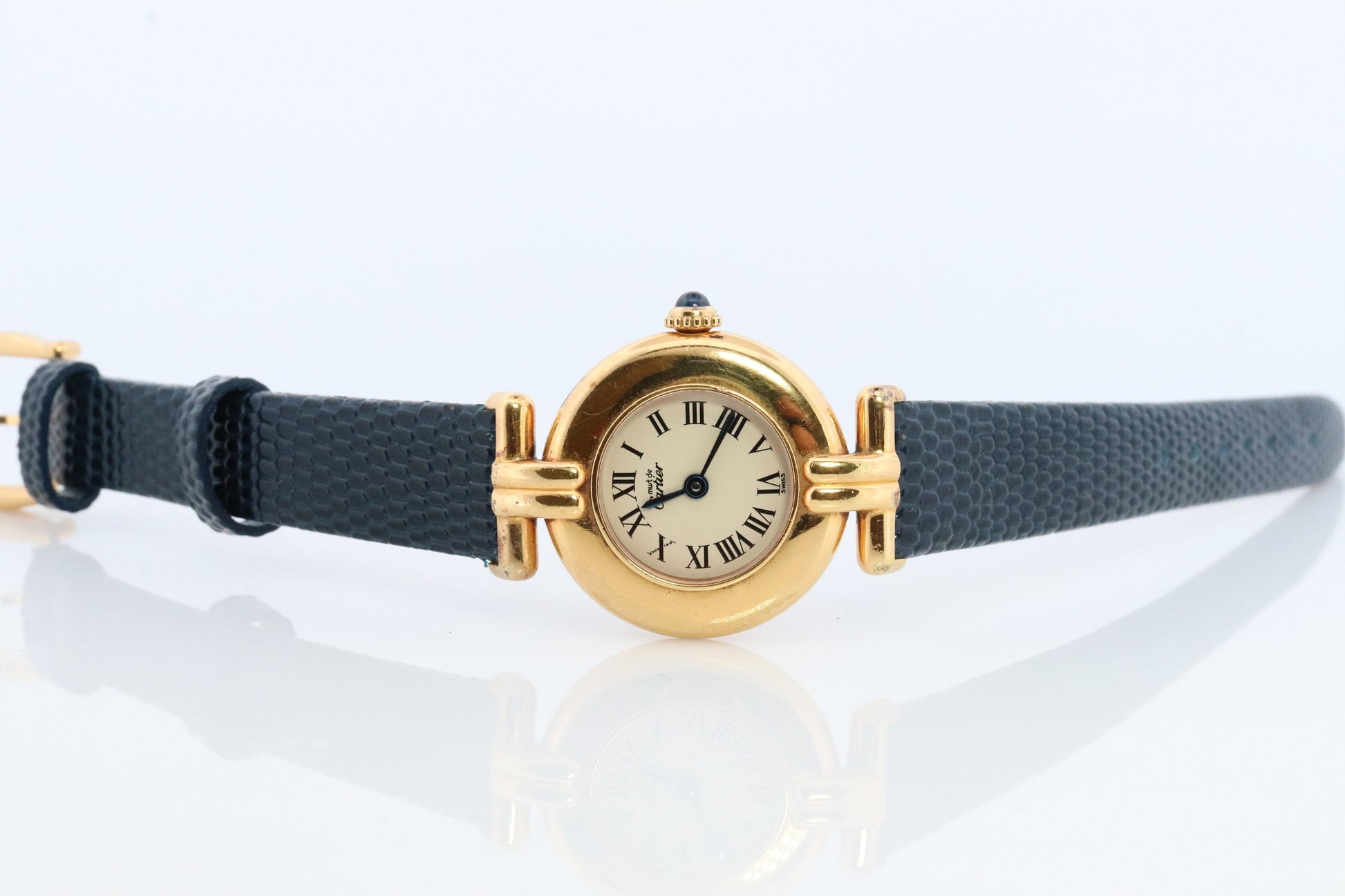Genuine Cartier Watch. Must de Cartier Colisee Round Argent Vermeil Sterling Silver. Must de Cartier 925 Ladies 59002 Watch