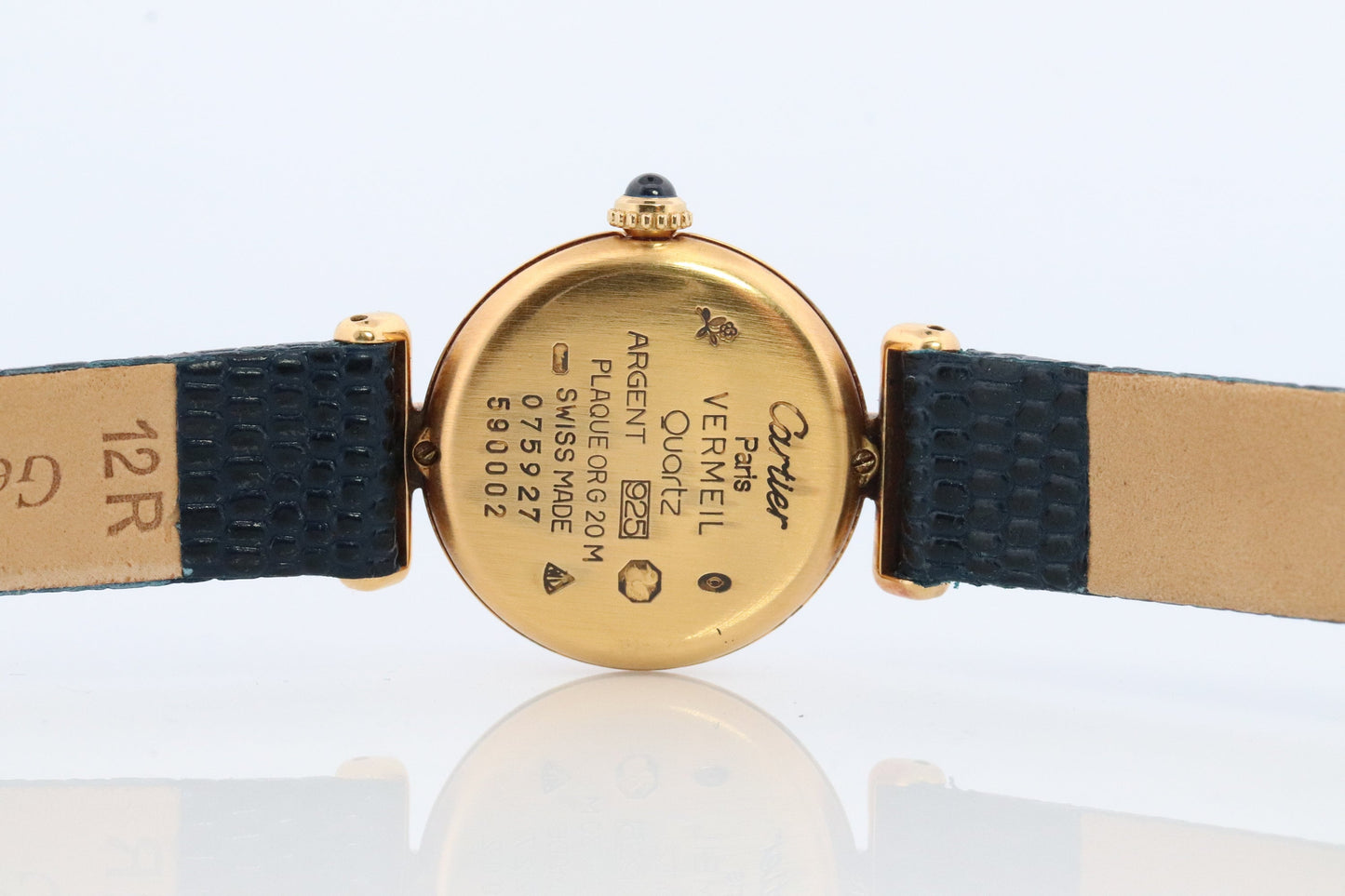 Genuine Cartier Watch. Must de Cartier Colisee Round Argent Vermeil Sterling Silver. Must de Cartier 925 Ladies 59002 Watch