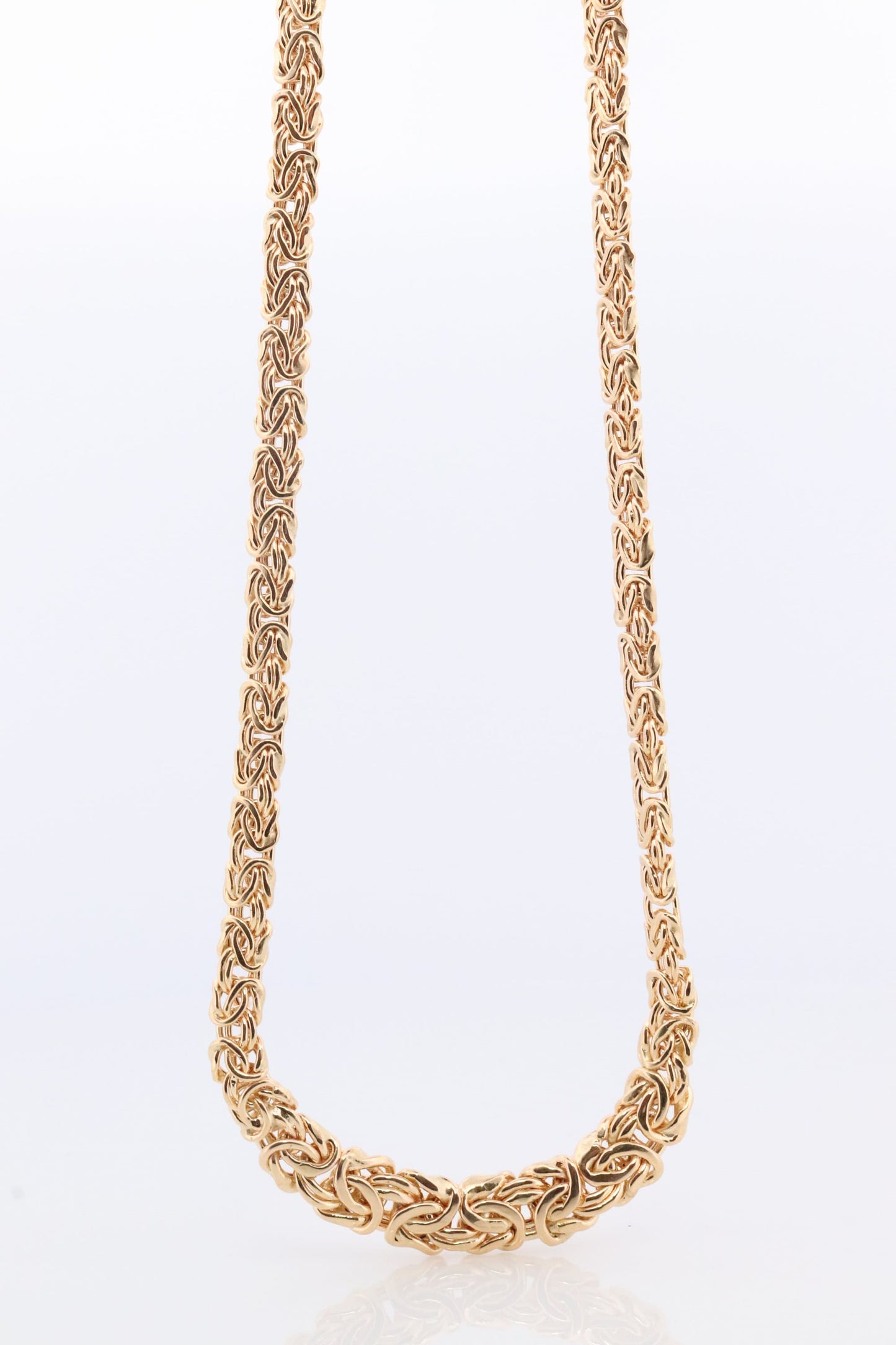 Byzantine chain Necklace. 14k Yellow Gold 585. 11.5grams. Graduated front. 14k yellow gold ITALY made. Gift for her.