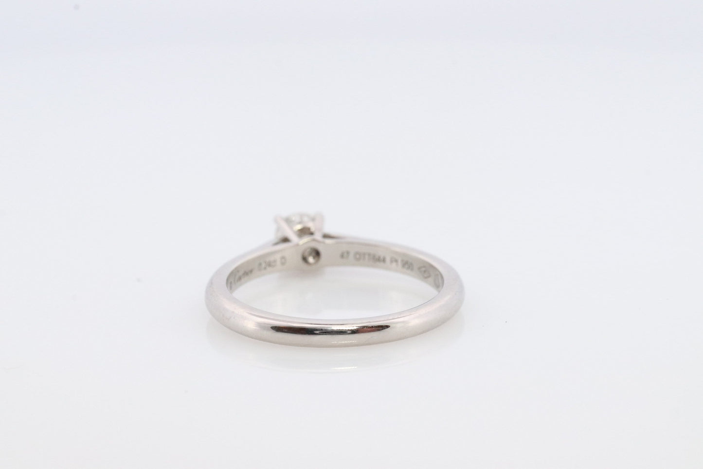 Cartier Platinum Diamond Solitaire ring. PT950 Genuine Cartier Diamond Engagement Ring. Cartier 1895 Diamond Solitaire.