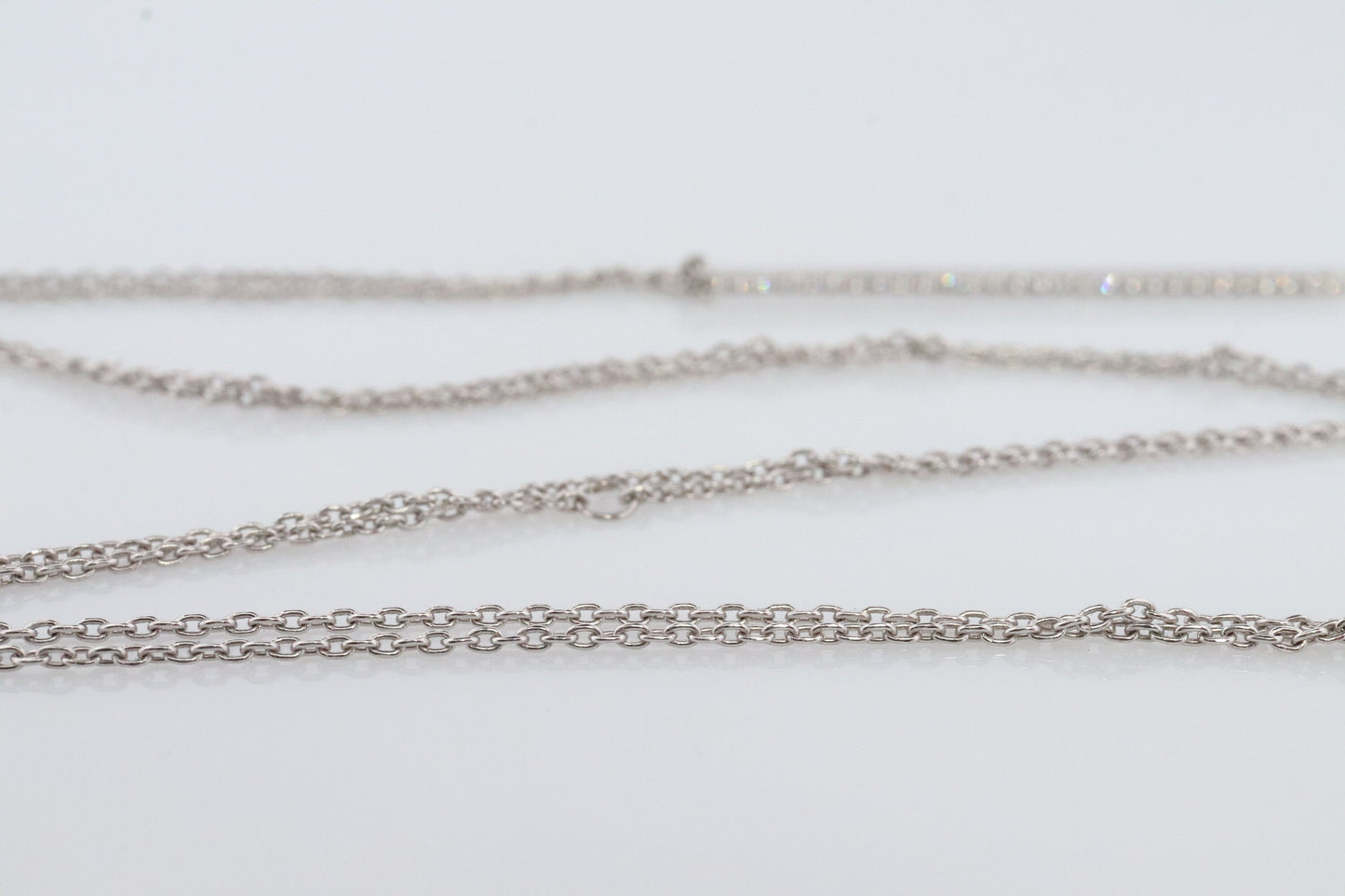 MIKIMOTO Necklace. 18k White gold Mikimoto Diamond Bar pendant. 18k White Minimalist Mikimoto Piece.