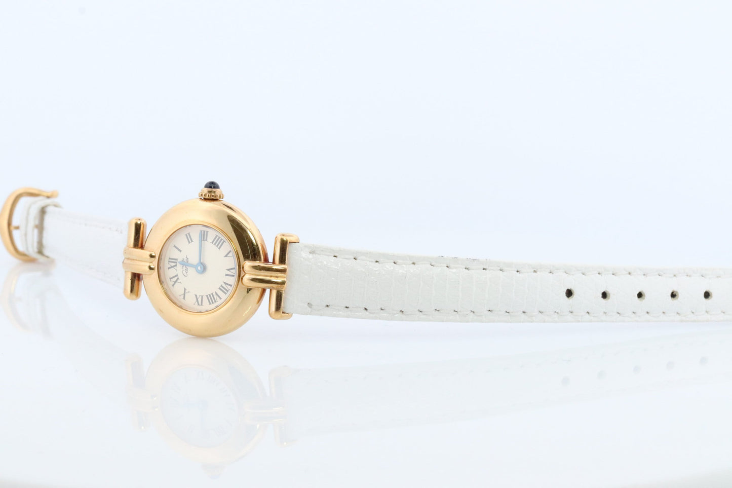 Vintage Must de Cartier Vendome Colisee Watch. ARGENT Cartier 925 Vermeil Quartz Ardent ROUND 59002 Swiss Made.